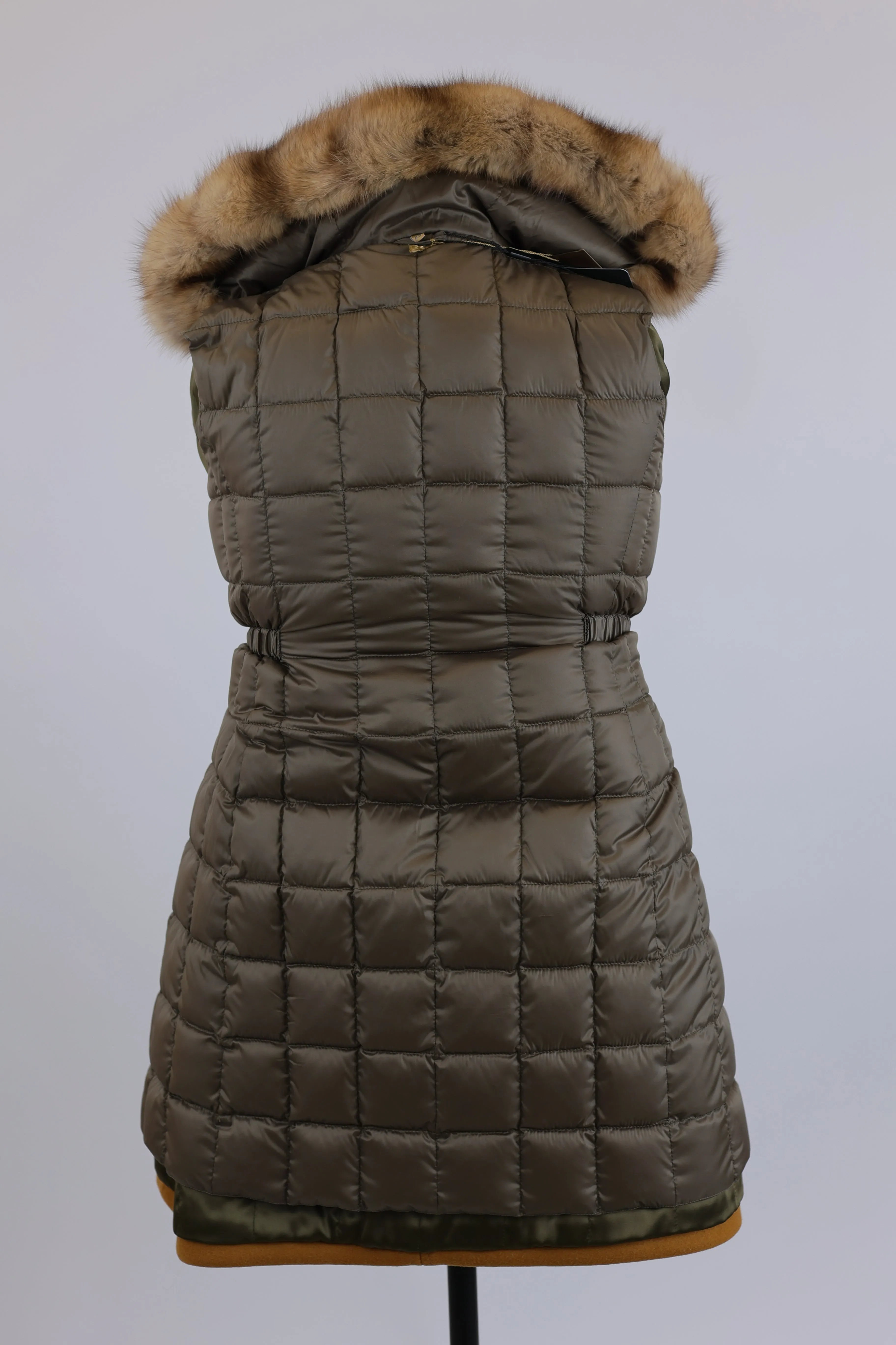 3 in 1 Wool Dress coat W/ Fur Vest