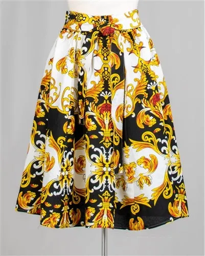 African Print Midi Skirt