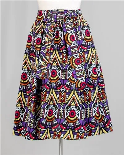 African Print Midi Skirt