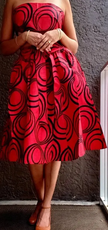 African Print Midi Skirt