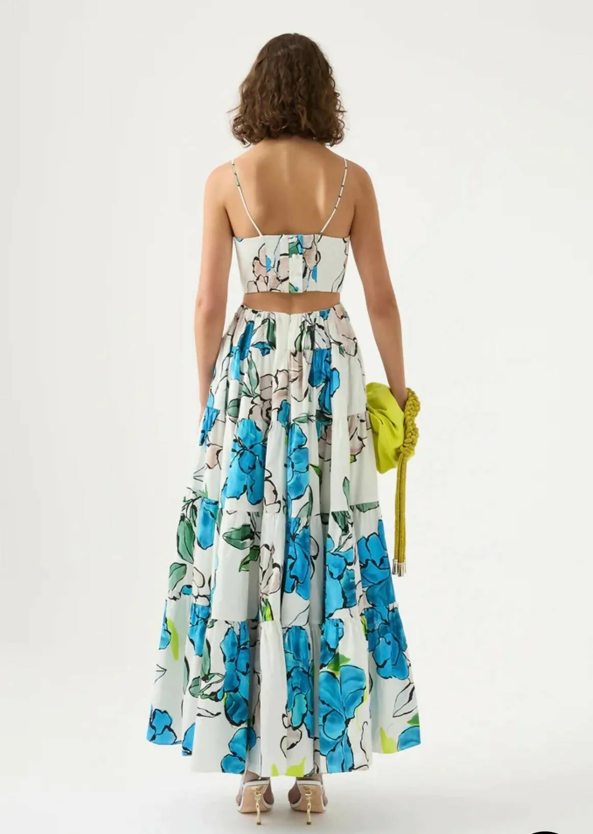 Aje Botanical Tiered Maxi Dress