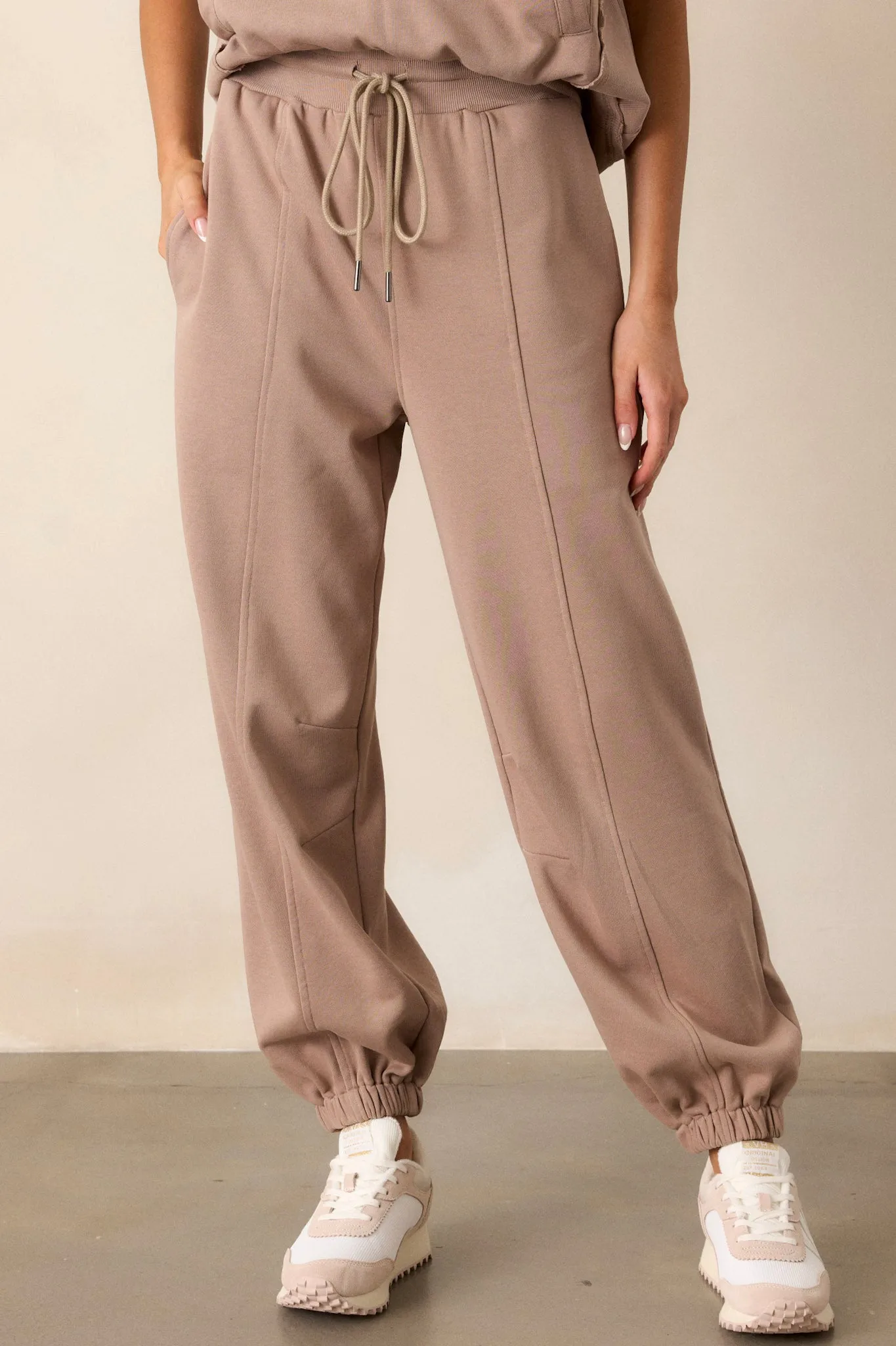 Almost Forever Cotton Light Mocha Joggers