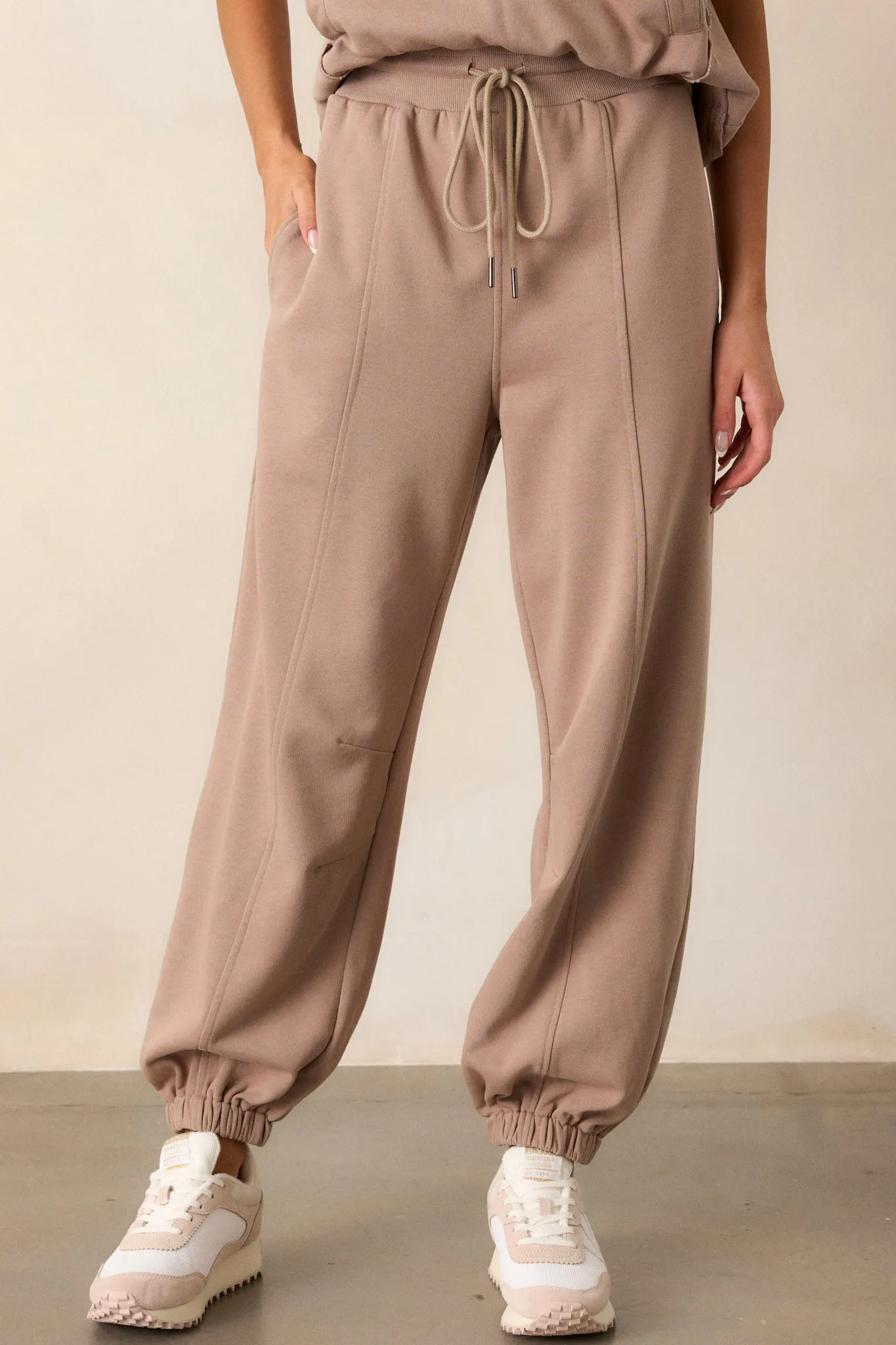 Almost Forever Cotton Light Mocha Joggers