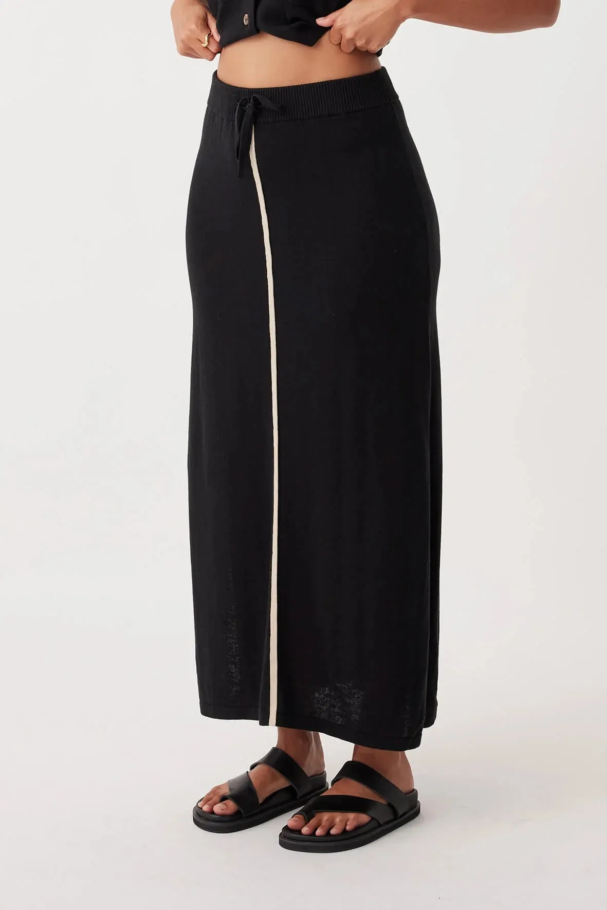 Arcaa - Quinn Skirt (Black & Taupe)