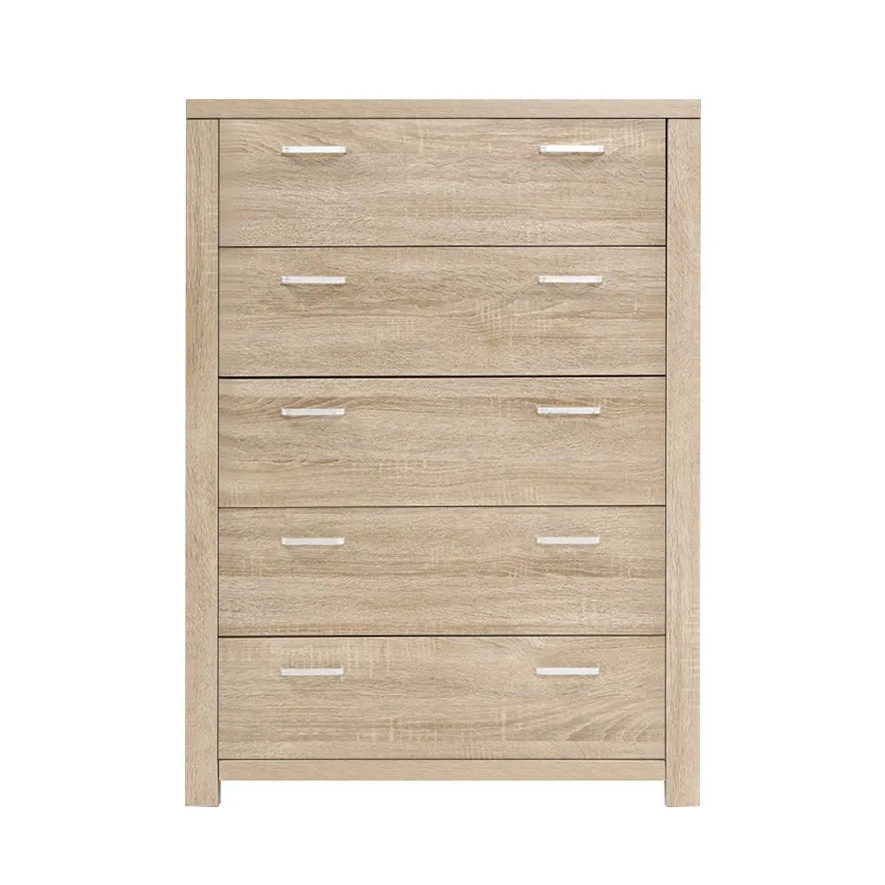 Artiss 5 Chest of Drawers Tallboy Dresser Table Bedroom Storage Cabinet