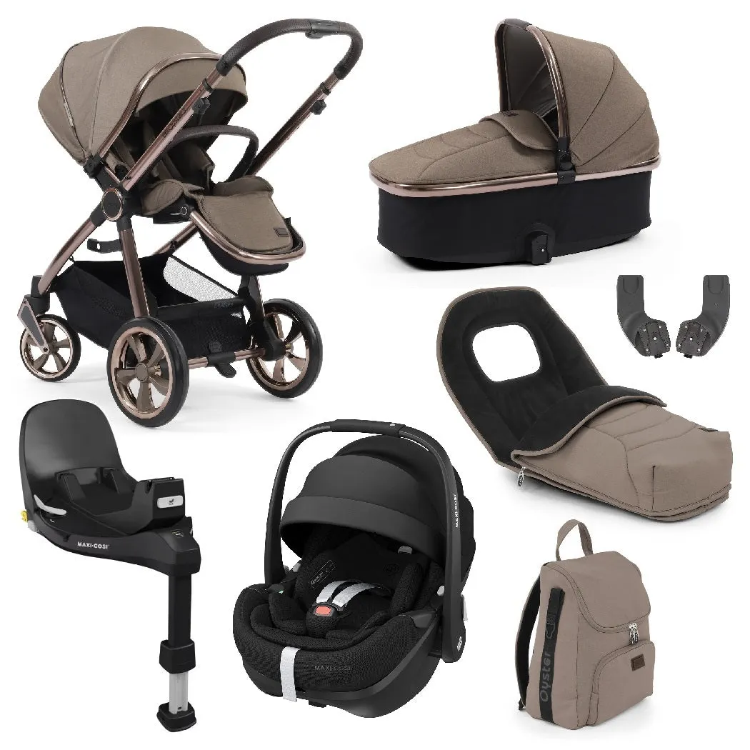 BabyStyle Oyster 3 LUXURY Bundle - 7 Piece (Mink - Special Edition) with Maxi-Cosi Pebble 360 Pro²