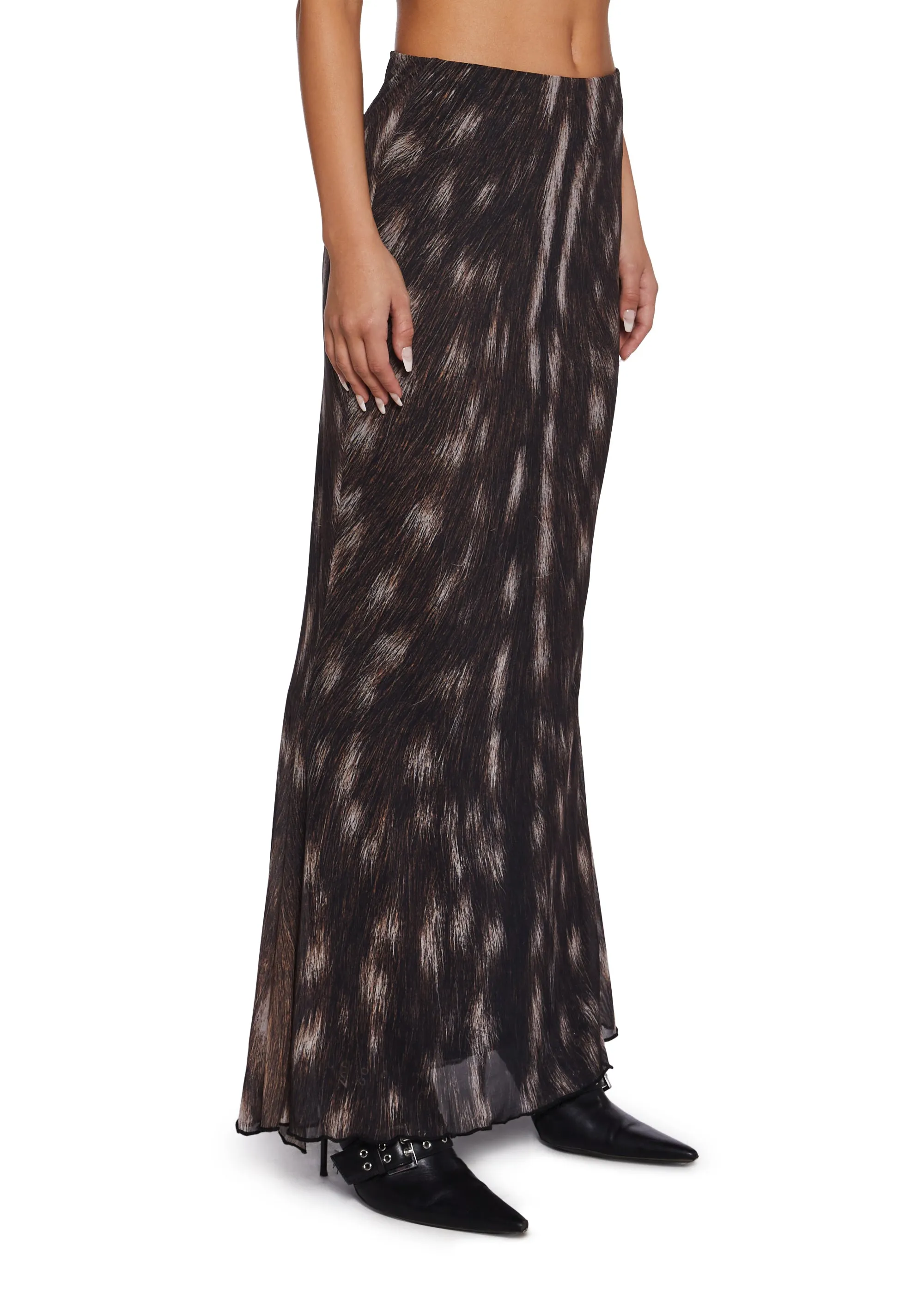 Bambi Print Maxi Skirt