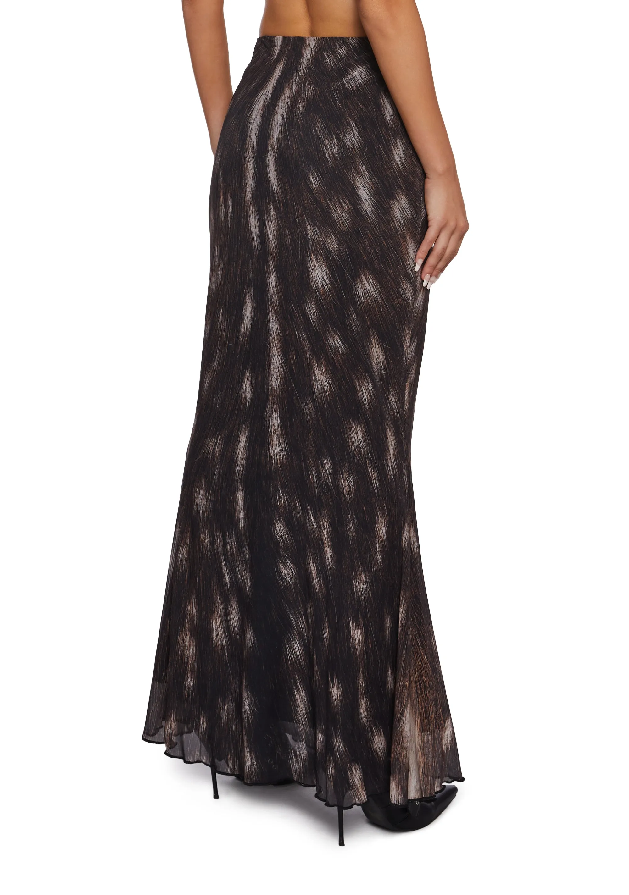 Bambi Print Maxi Skirt