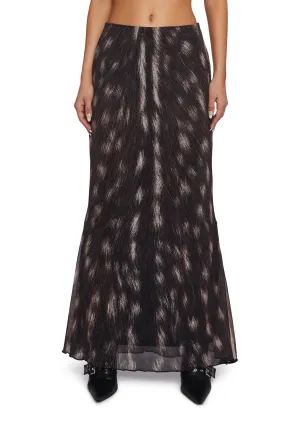 Bambi Print Maxi Skirt