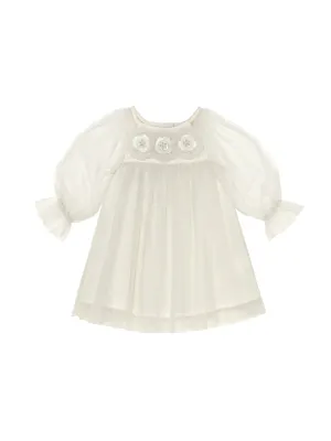 Bébé Snowy Petal Tulle Dress