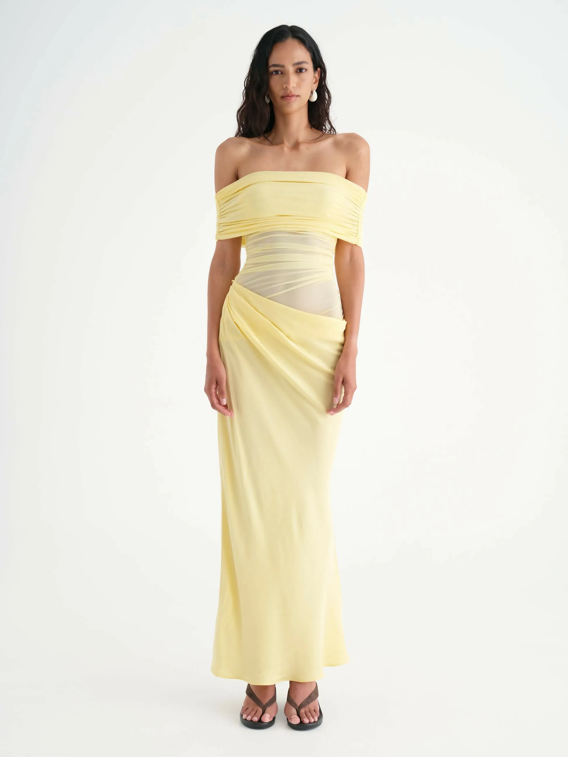 Benni Nico Off-Shoulder Maxi Dress Butter