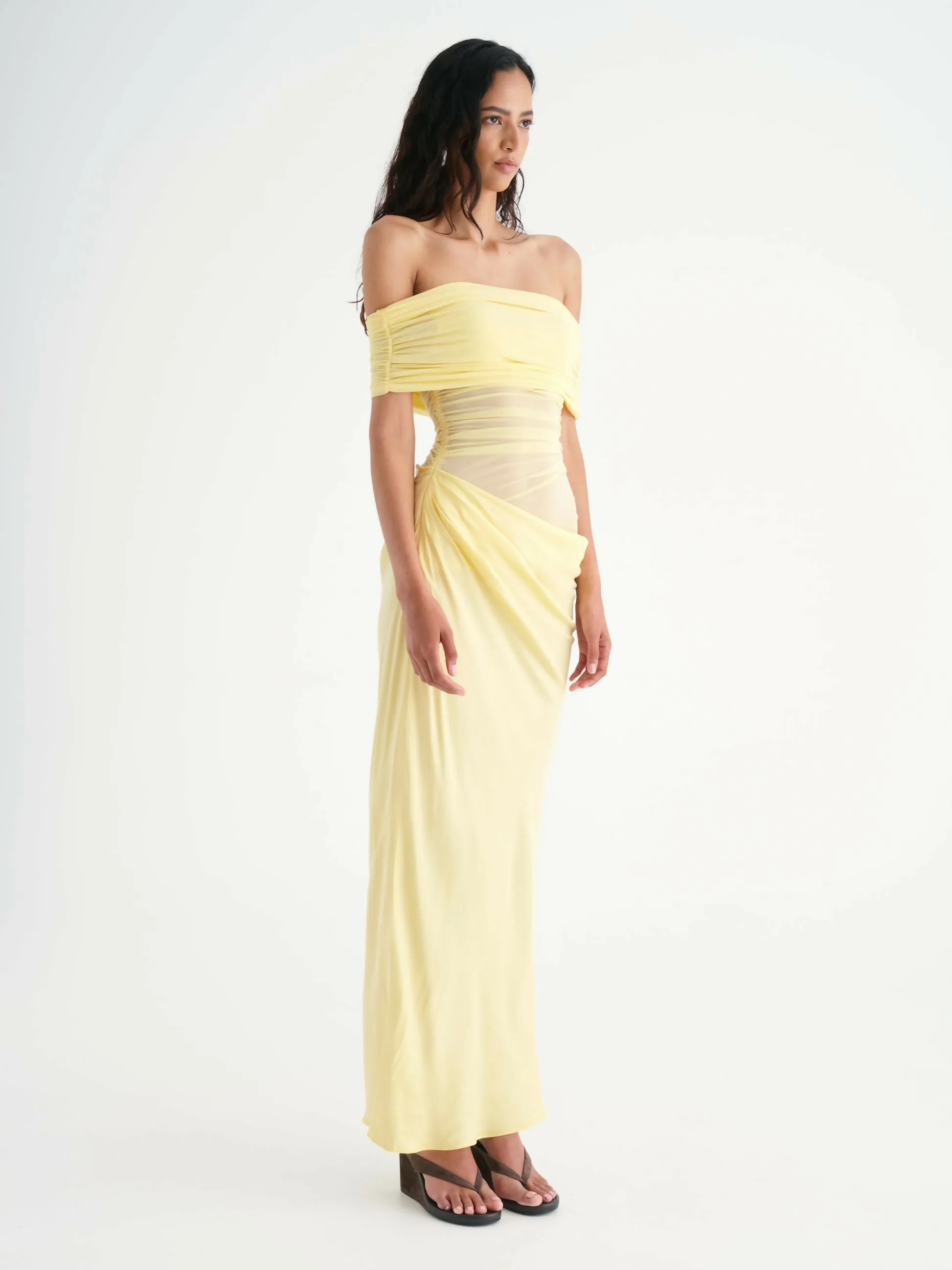 Benni Nico Off-Shoulder Maxi Dress Butter