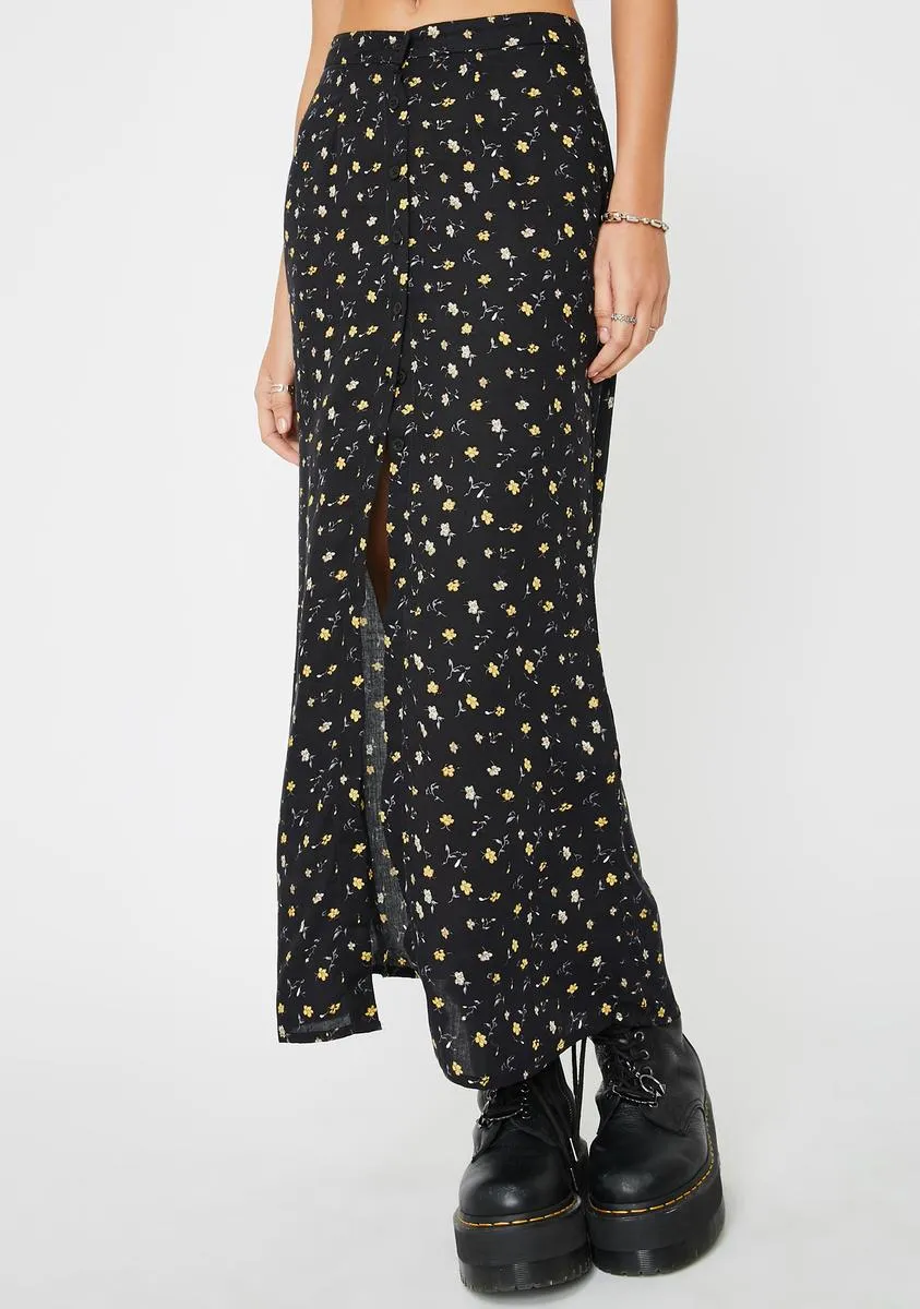 Black Rima Maxi Skirt