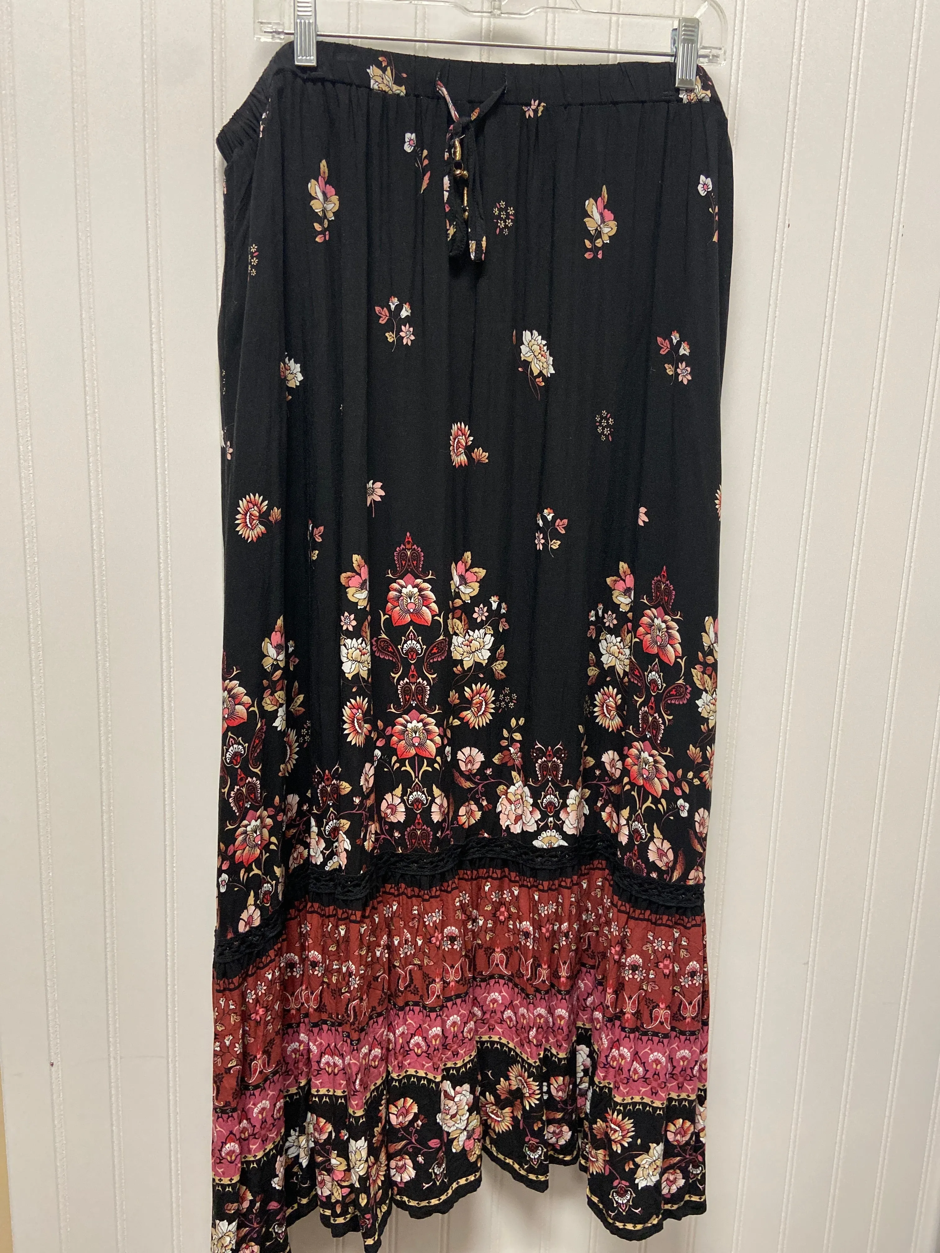 Black Skirt Maxi City Chic, Size Xl