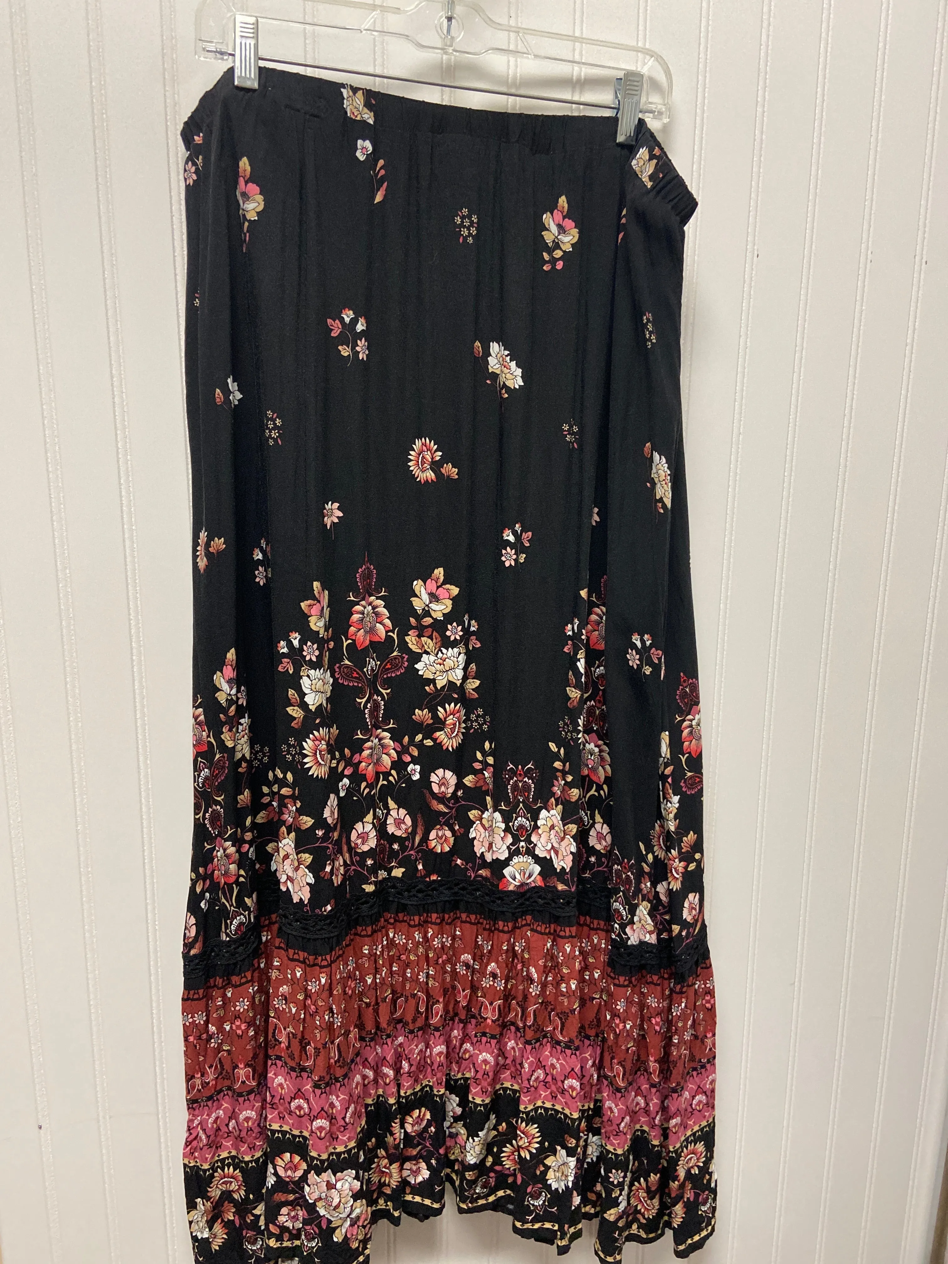 Black Skirt Maxi City Chic, Size Xl