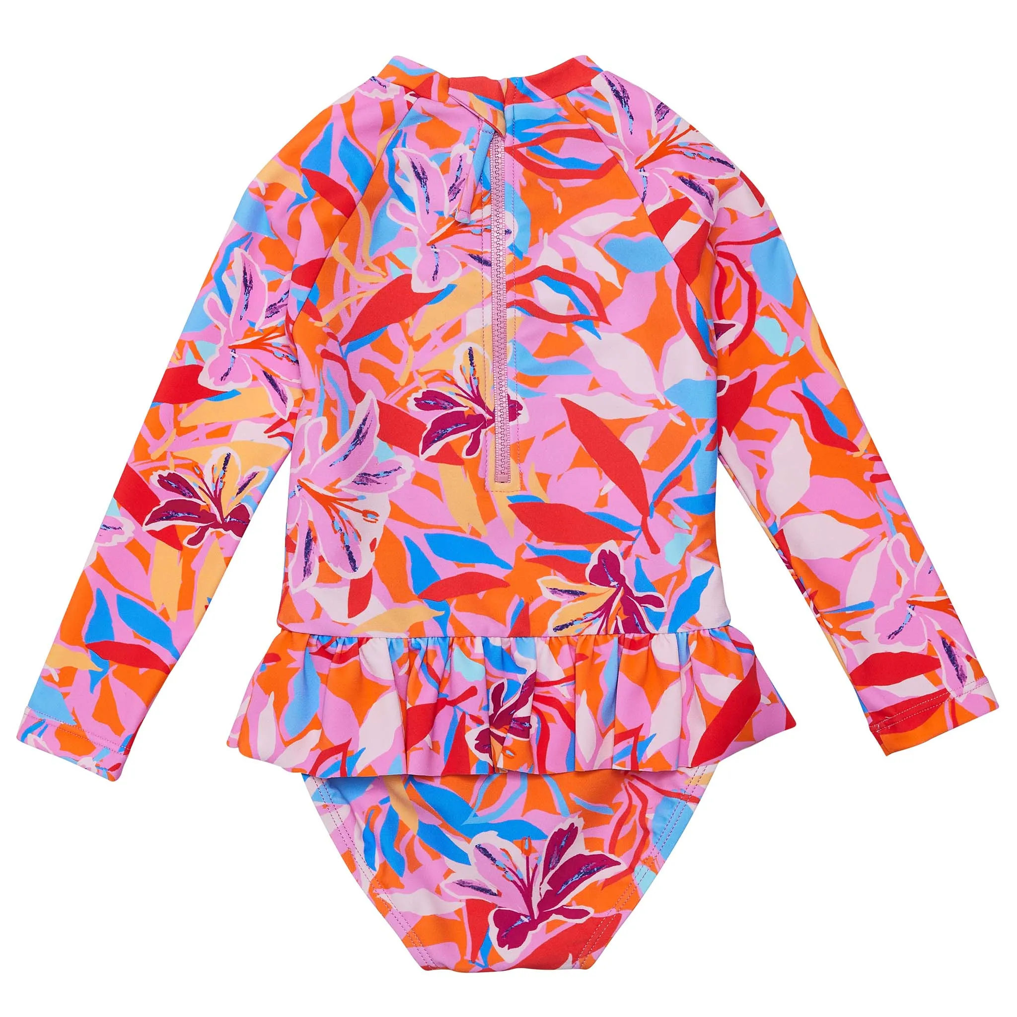 Blooming Sunset Sustainable Ls Skirt Surf Suit