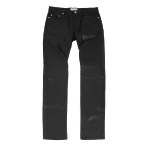 Calf Leather Jeans (Black)