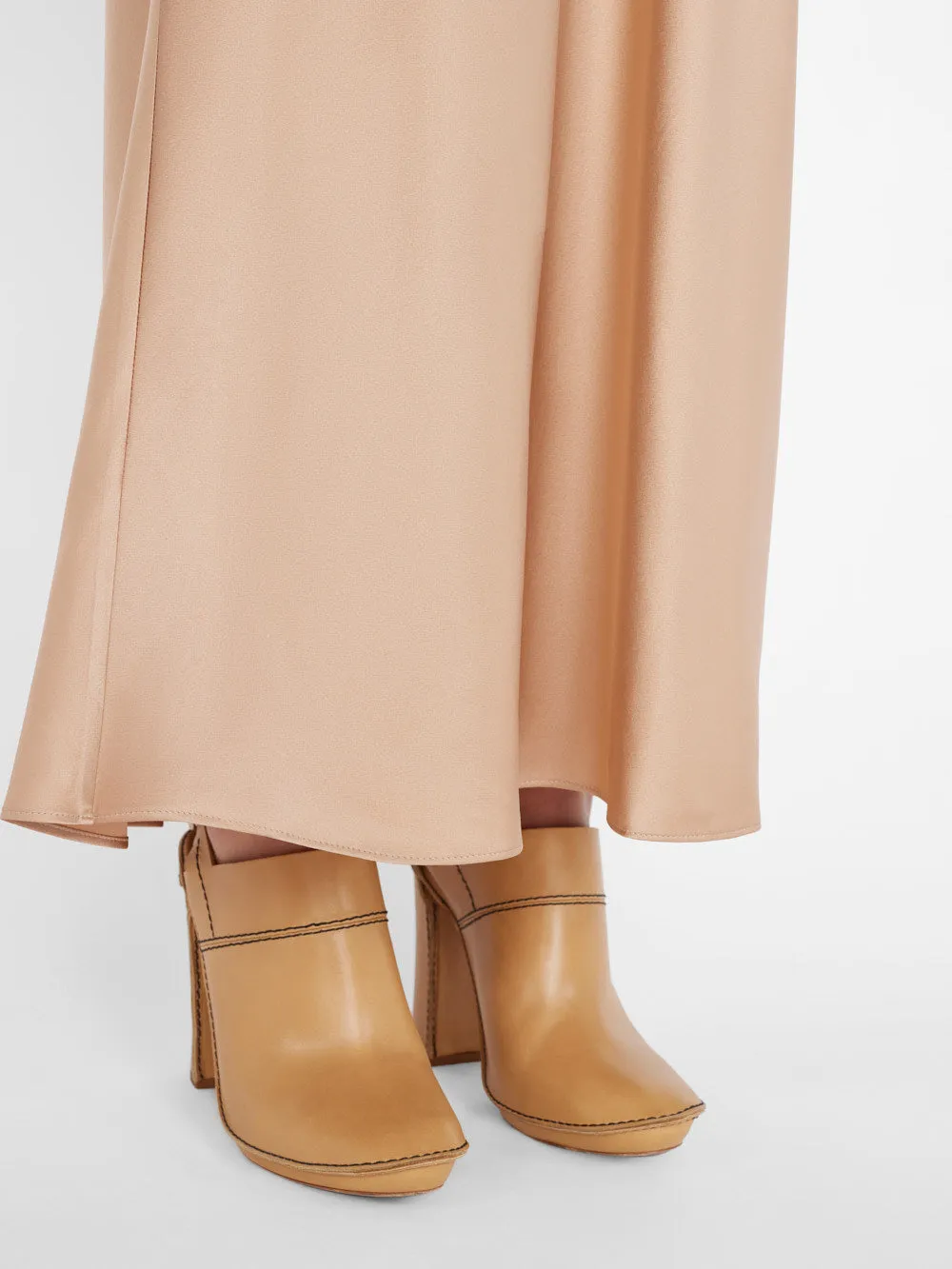 Column Maxi Skirt -- Blush