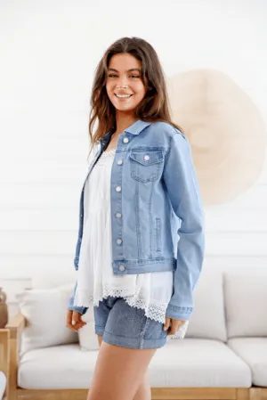 Country Denim Jacket - Mid Blue CGJ1569