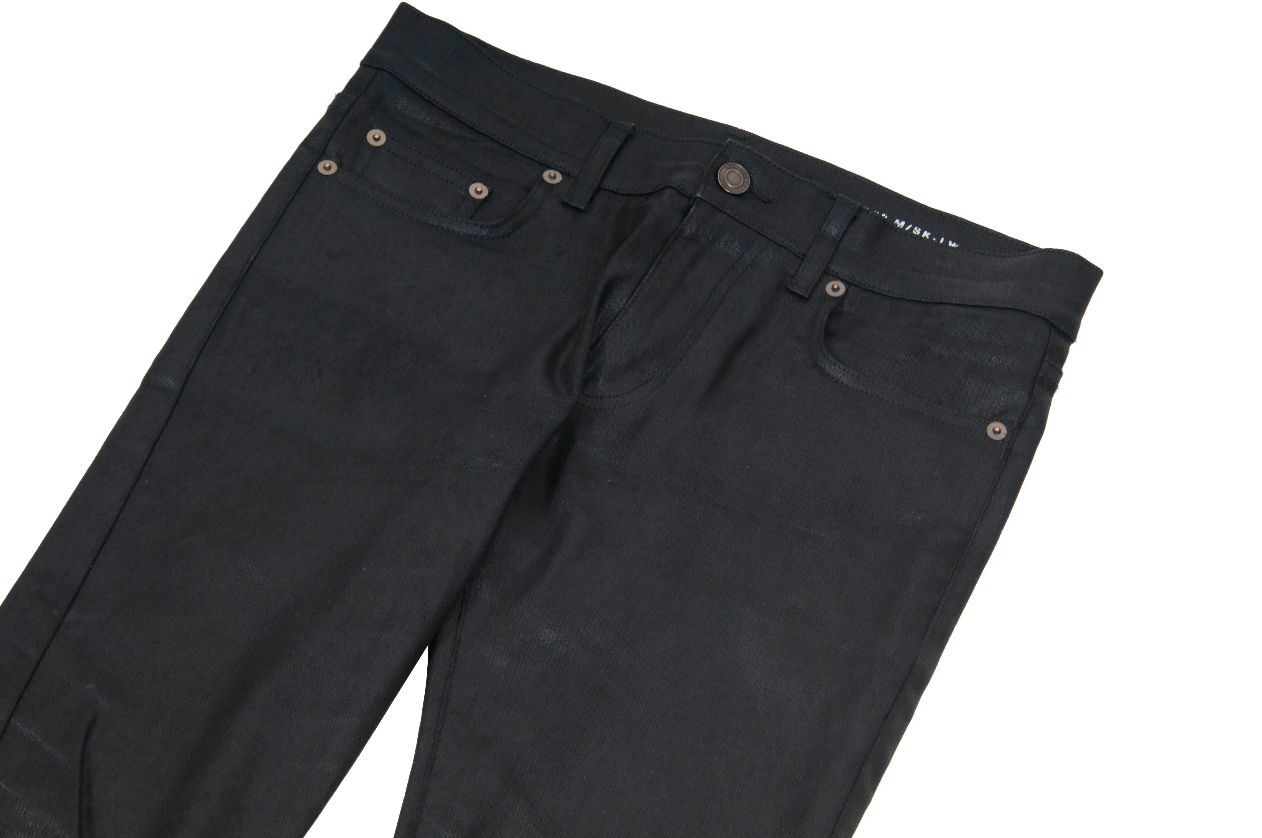 D02 Black Wax Skinny Jeans