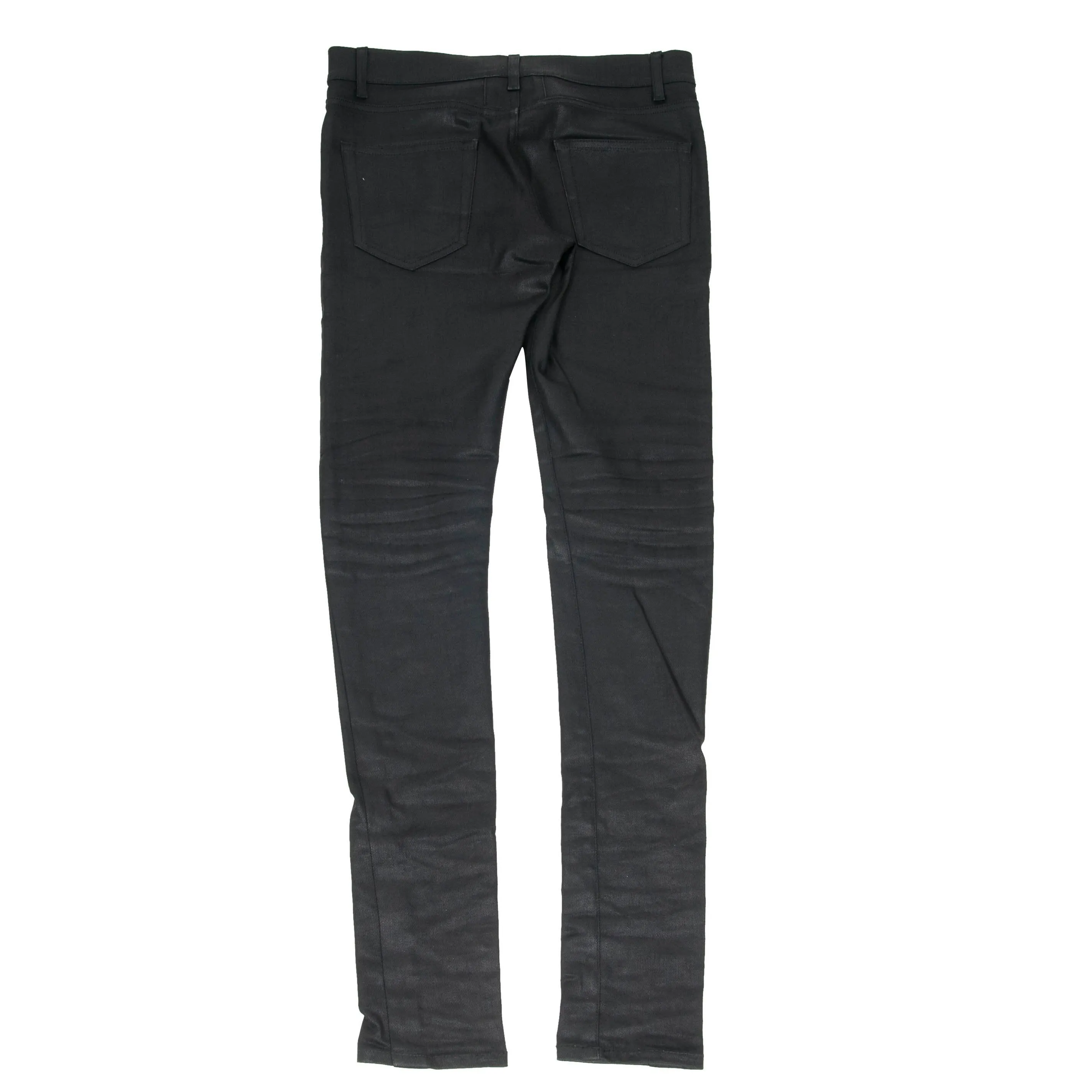 D02 Black Wax Skinny Jeans