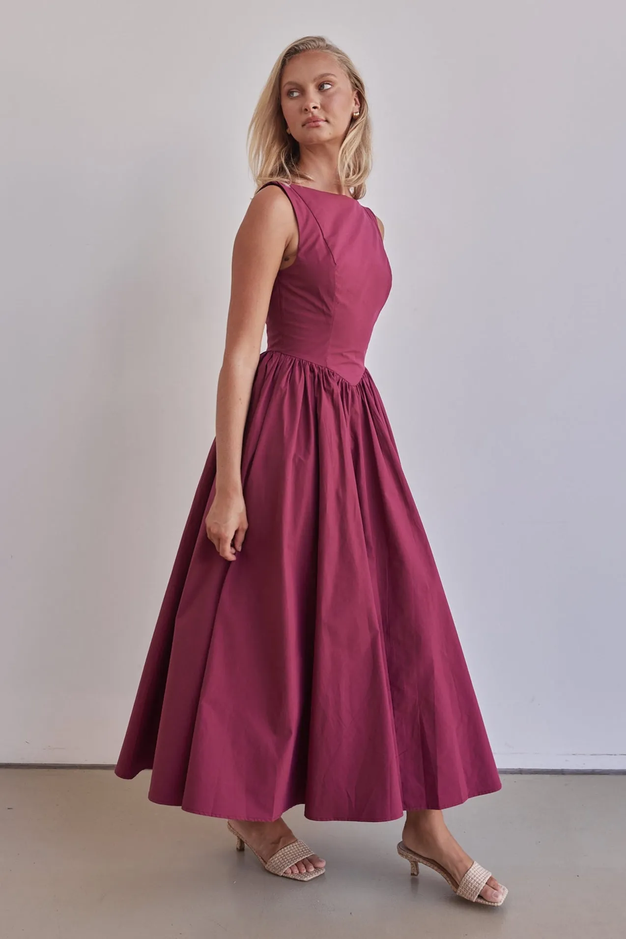 Devin Maxi Dress (Wine)