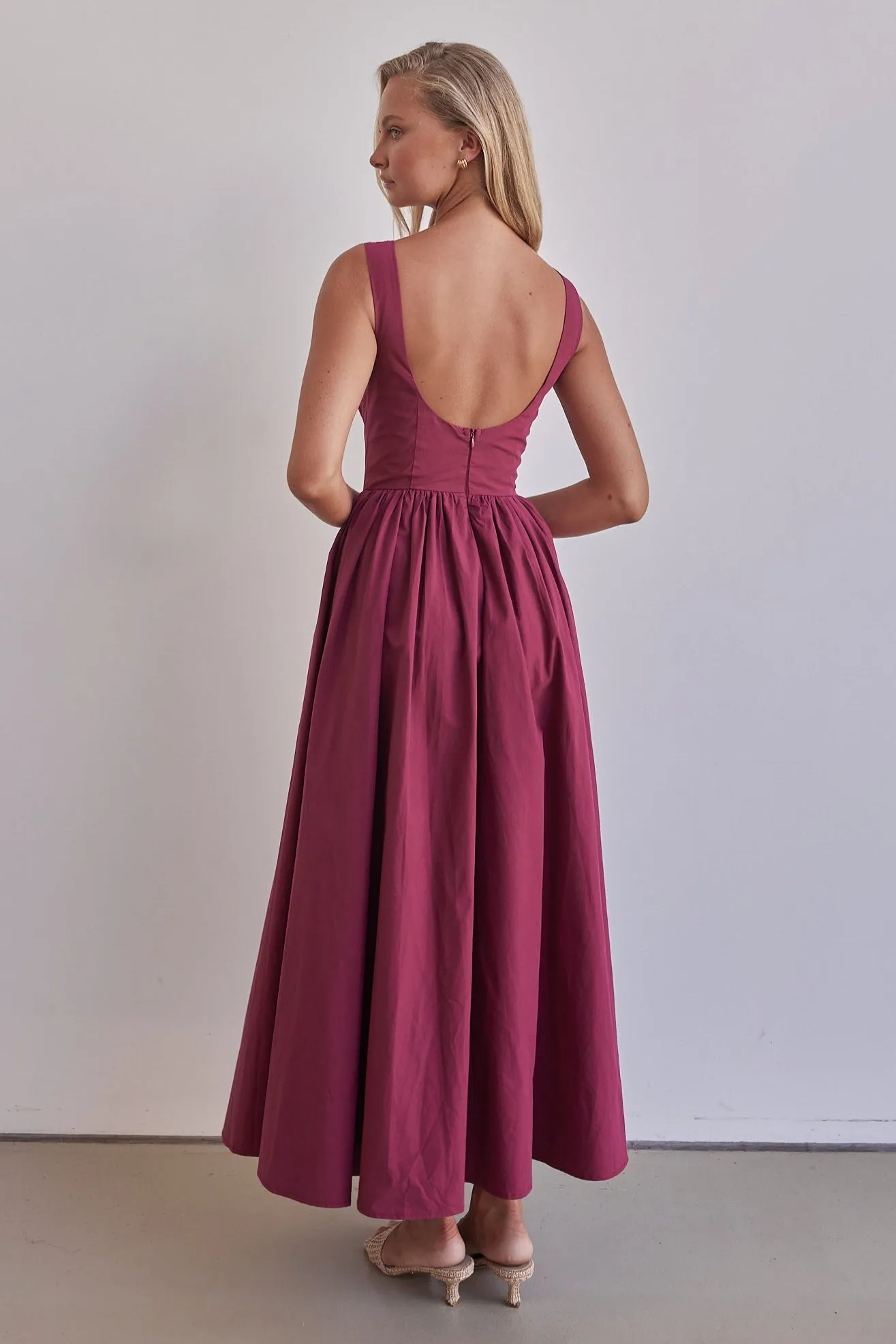 Devin Maxi Dress (Wine)