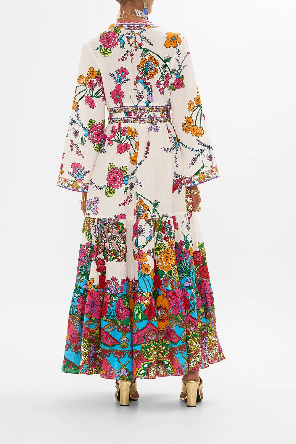 DRESS WITH TIERED SKIRT COSMIC PRAIRIE