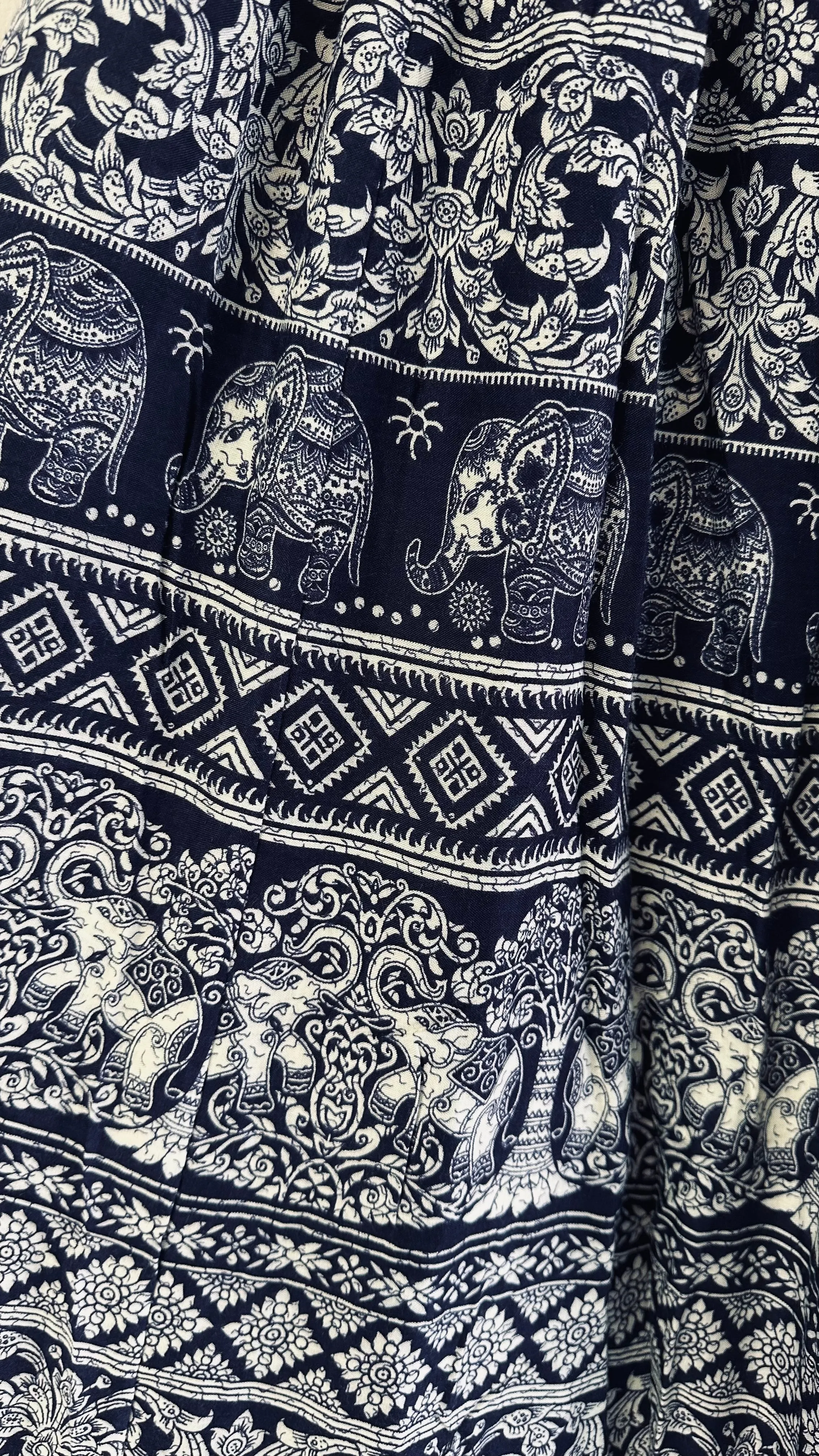 Elephant Print Maxi Skirt