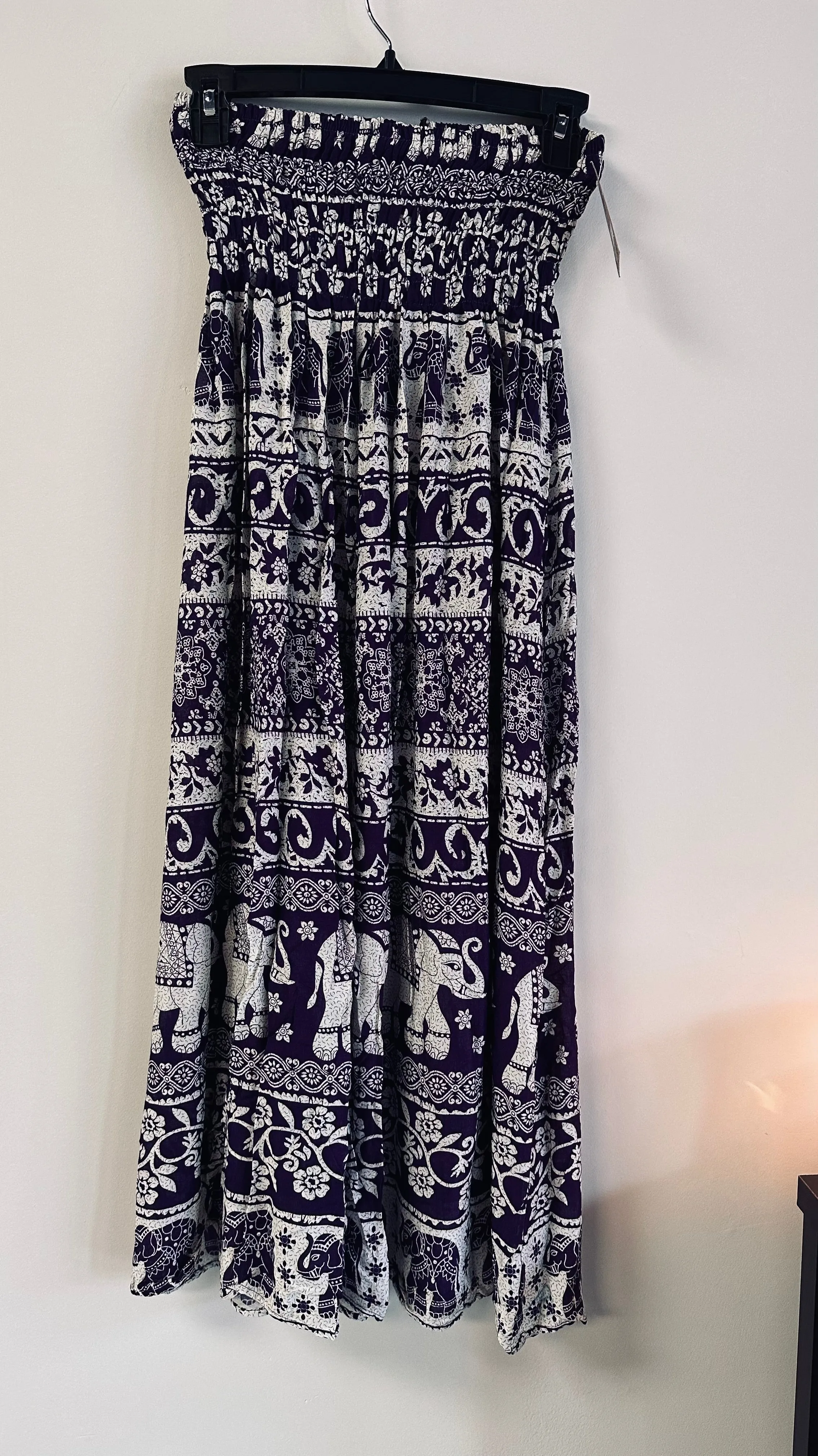 Elephant Print Maxi Skirt