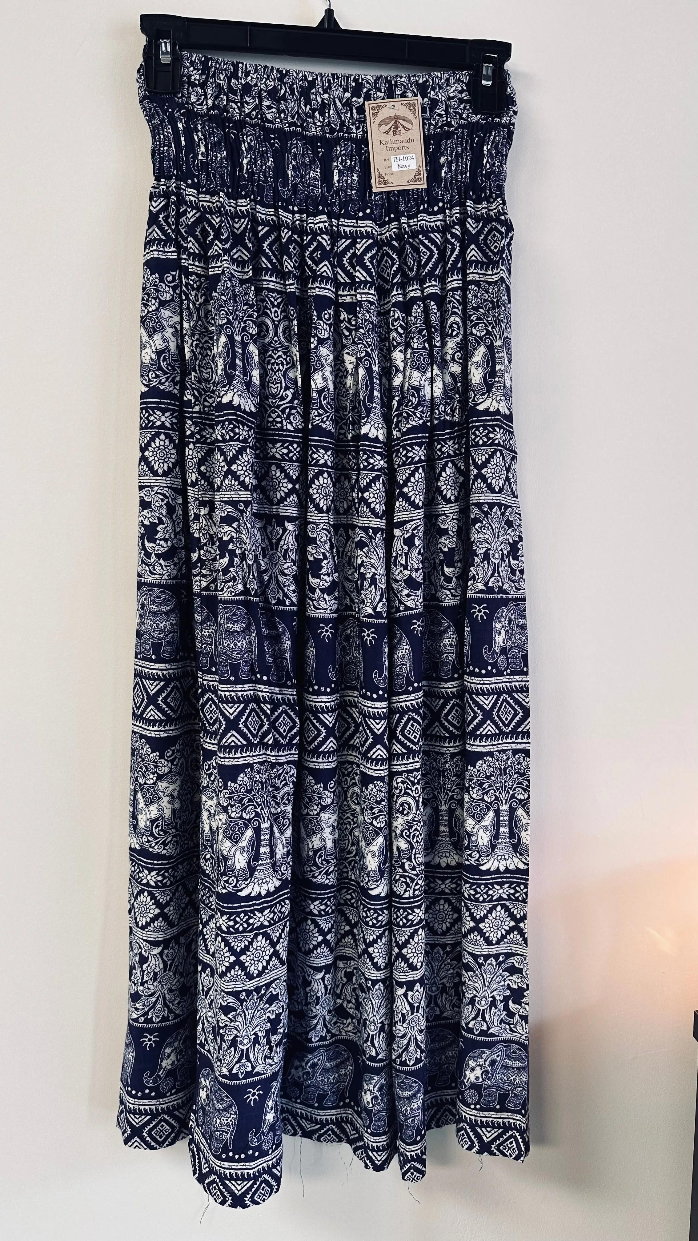 Elephant Print Maxi Skirt