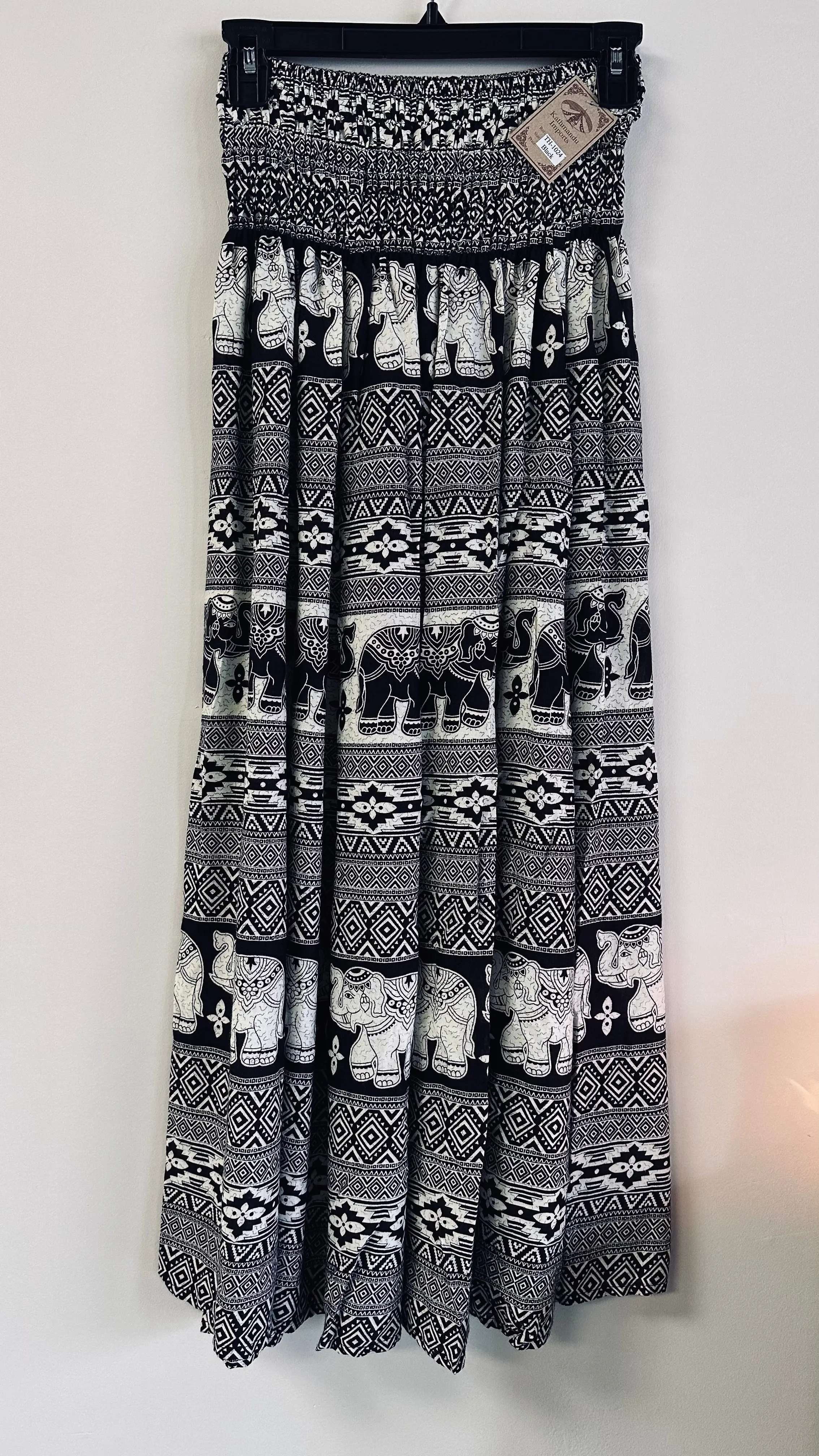 Elephant Print Maxi Skirt