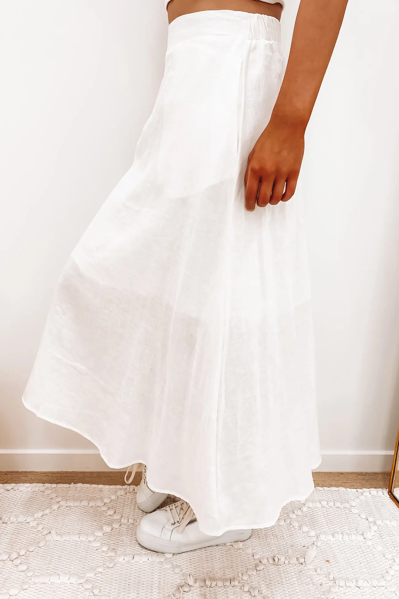 Elijah Maxi Skirt White