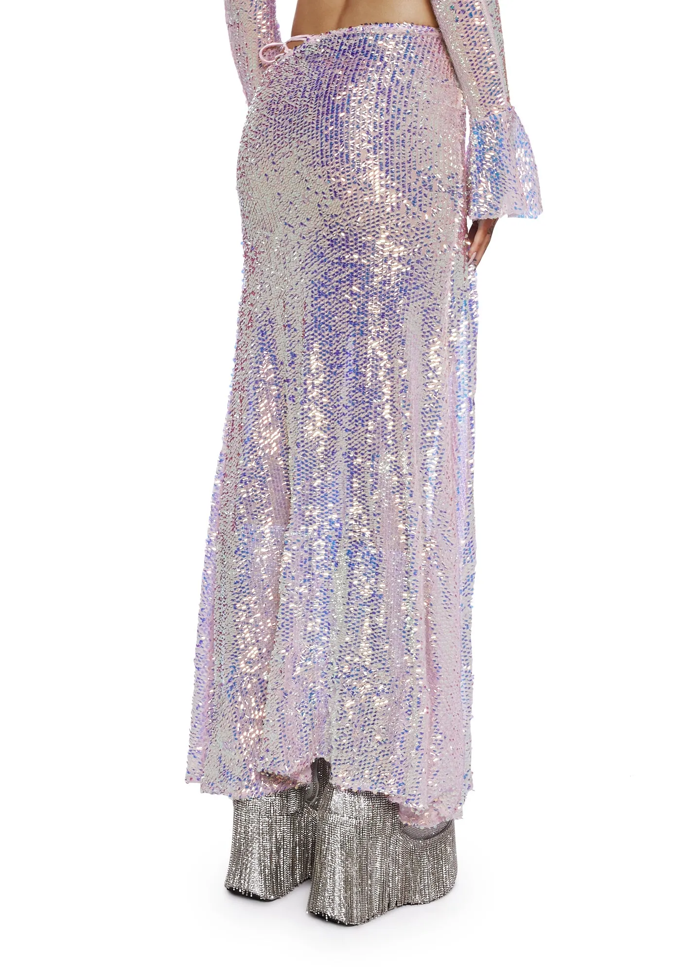 Ethereal Opulence Sequin Maxi Skirt