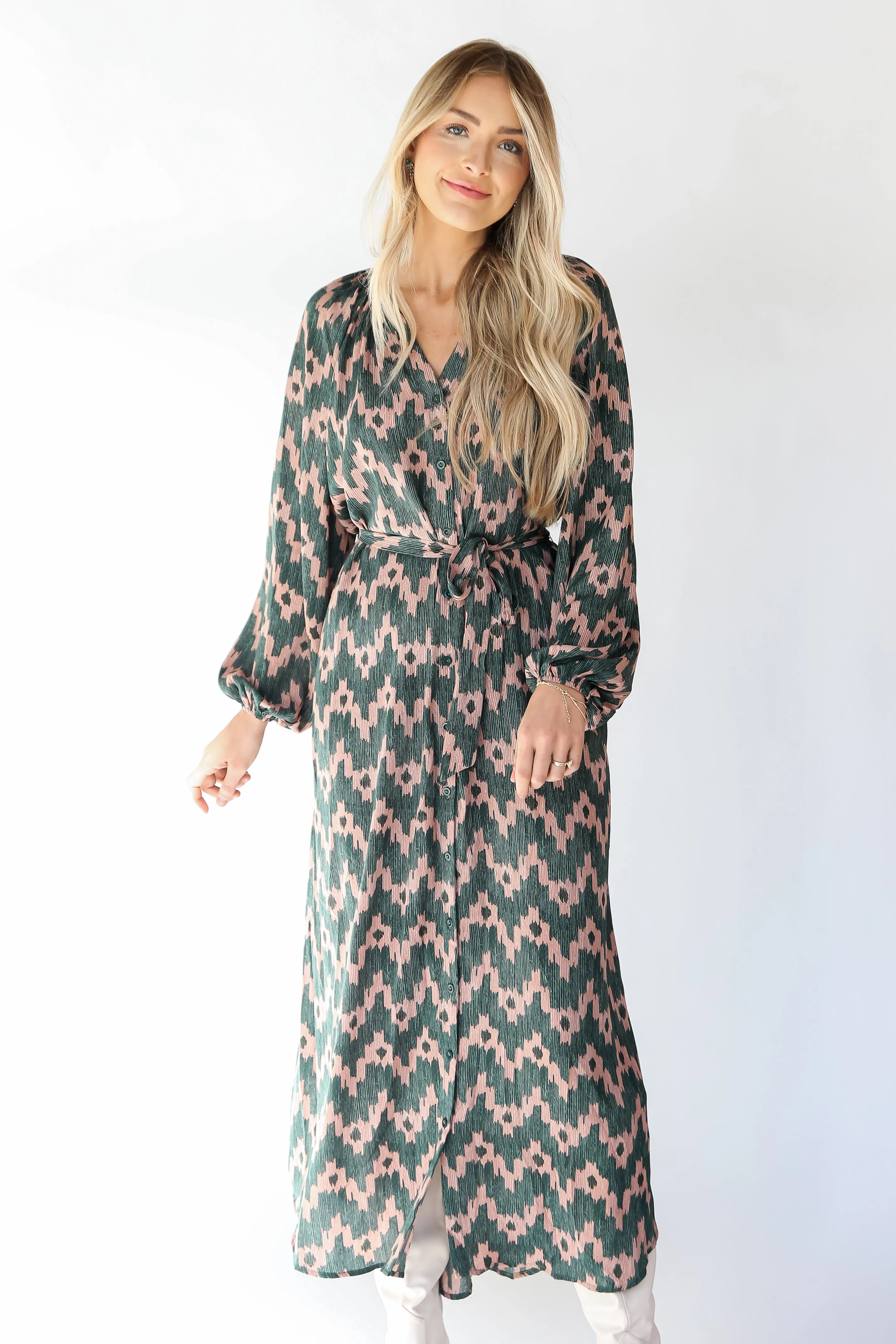 FINAL SALE - Chic Glamour Hunter Green Maxi Dress