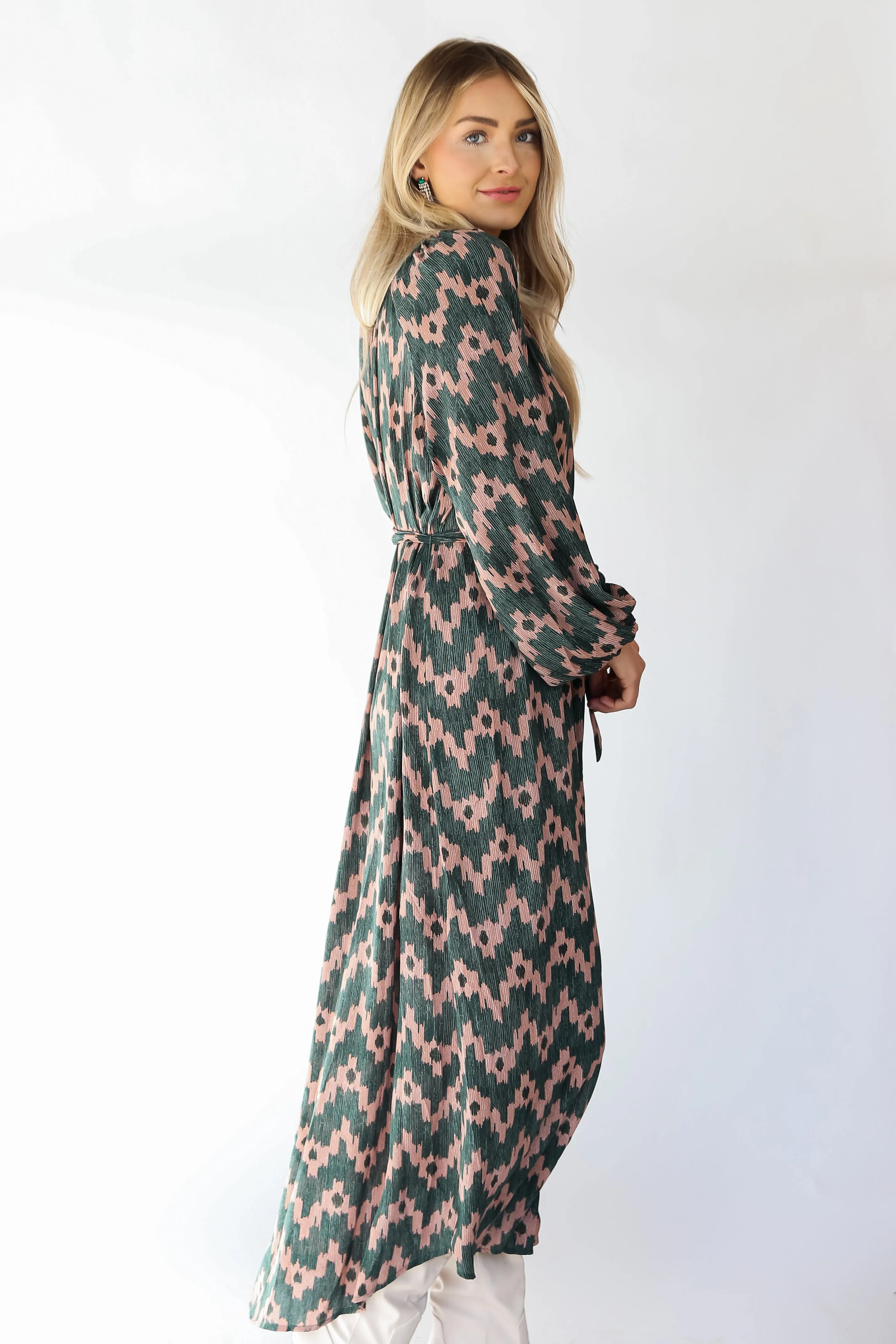 FINAL SALE - Chic Glamour Hunter Green Maxi Dress