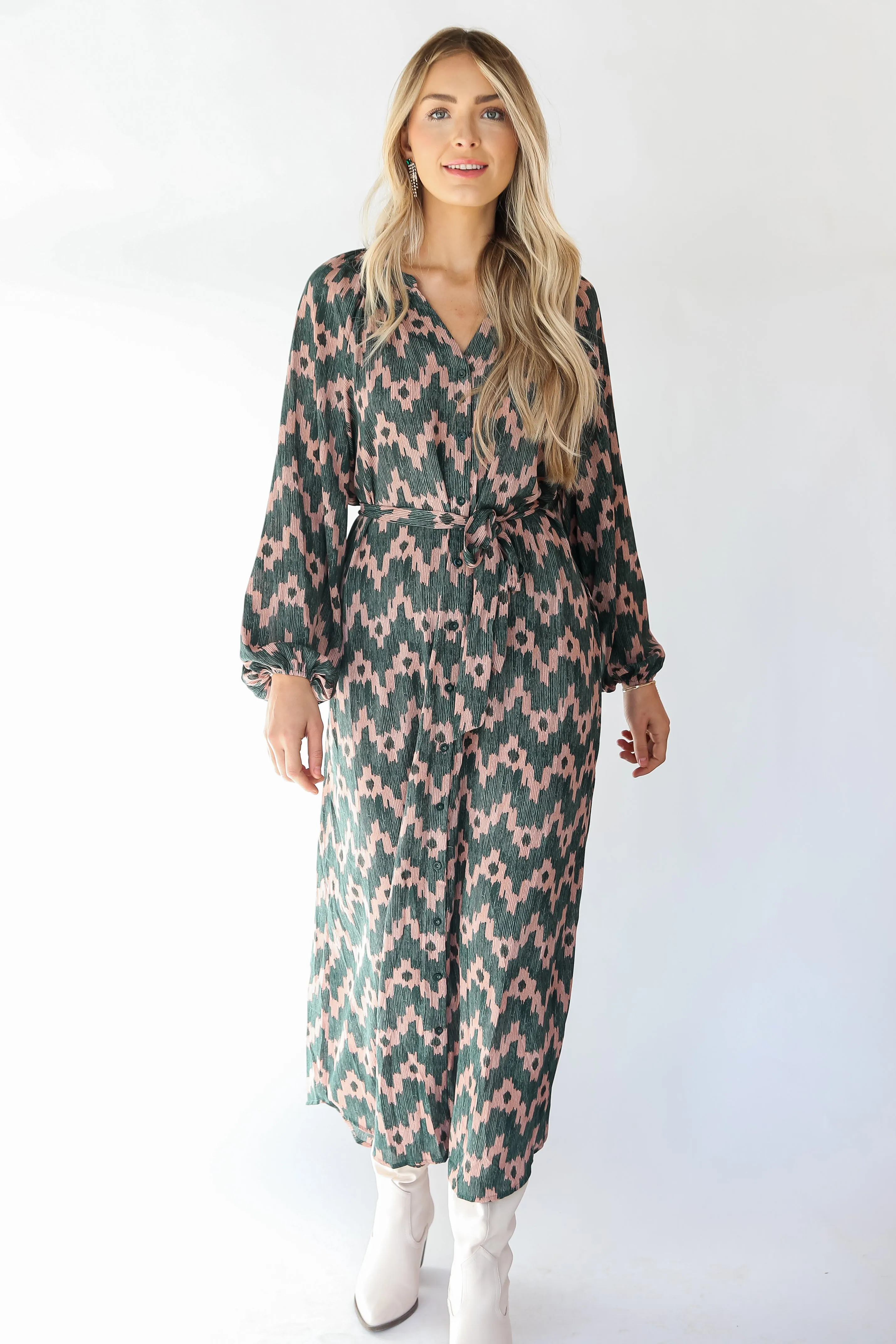 FINAL SALE - Chic Glamour Hunter Green Maxi Dress