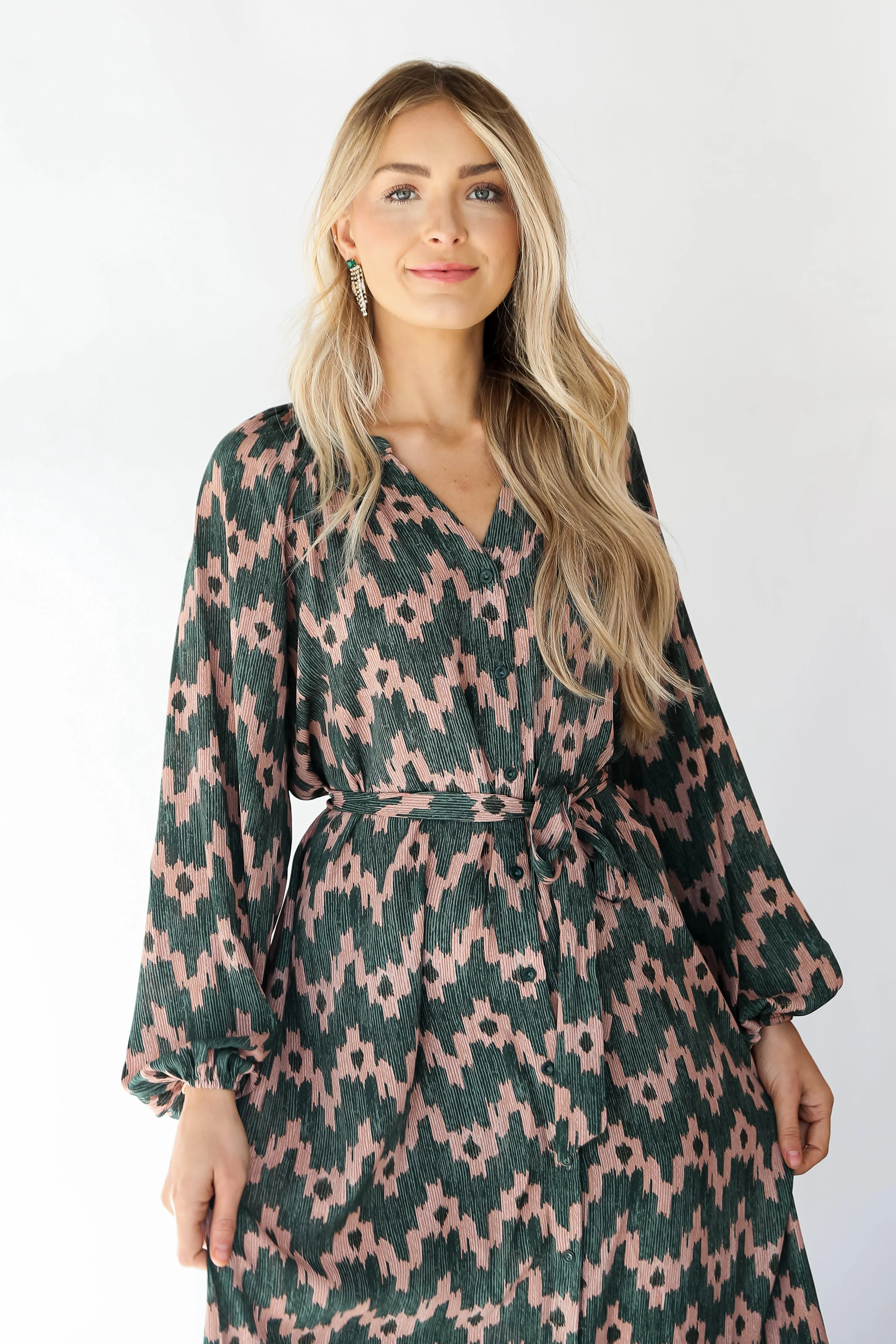 FINAL SALE - Chic Glamour Hunter Green Maxi Dress