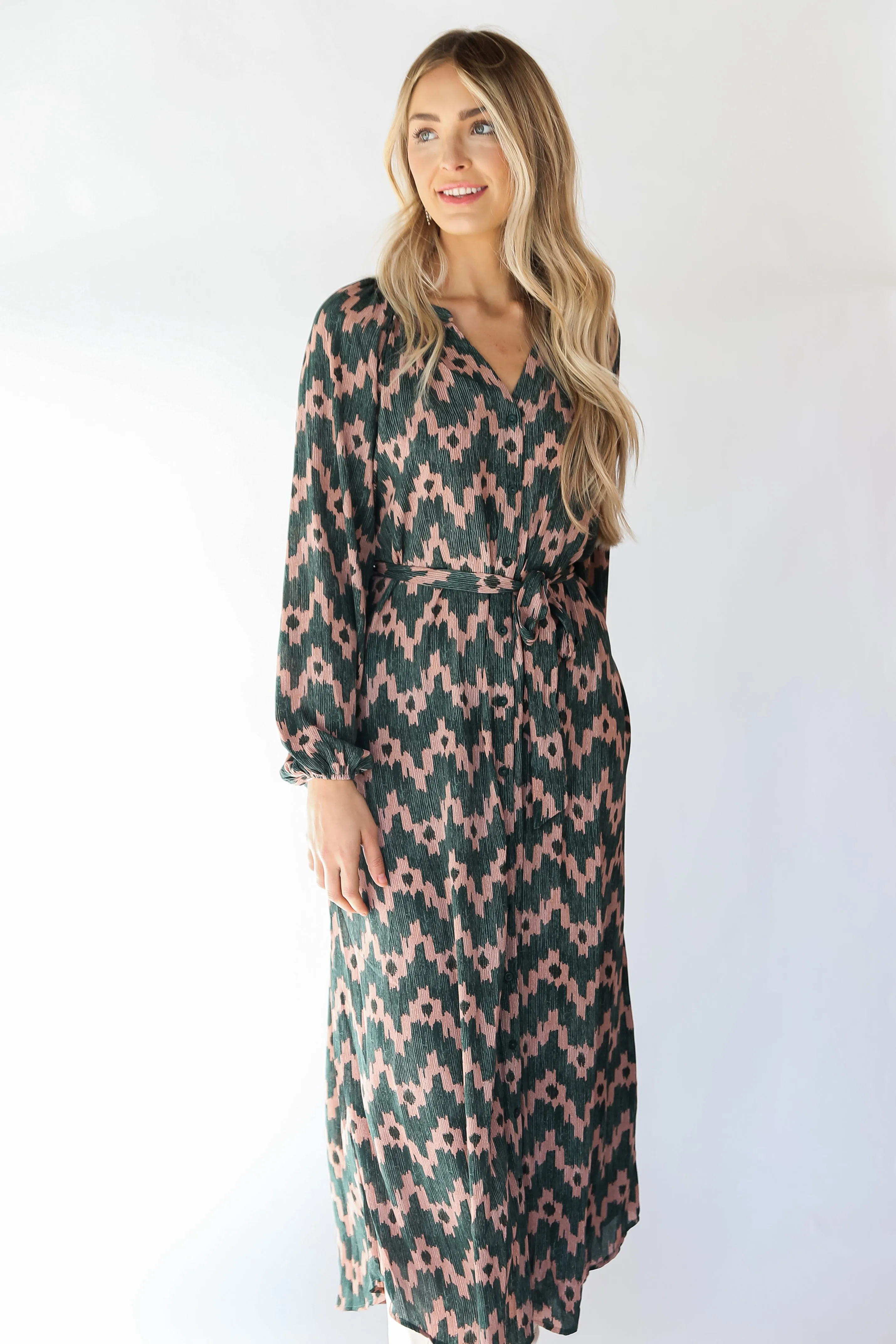 FINAL SALE - Chic Glamour Hunter Green Maxi Dress