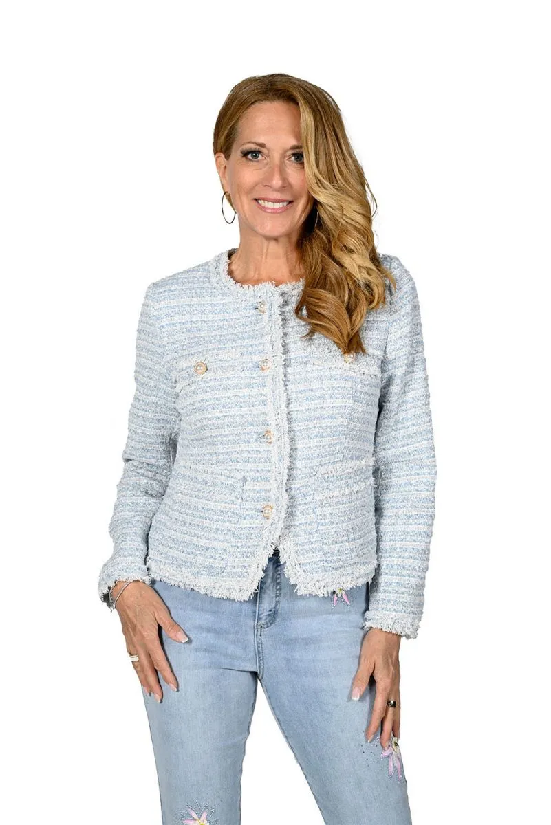 Frank Lyman Light Blue/White Jacket Style 236628U