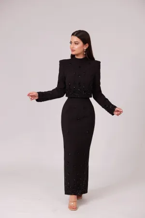 GHRIAN BLACK MAXI TWO PIECES SET