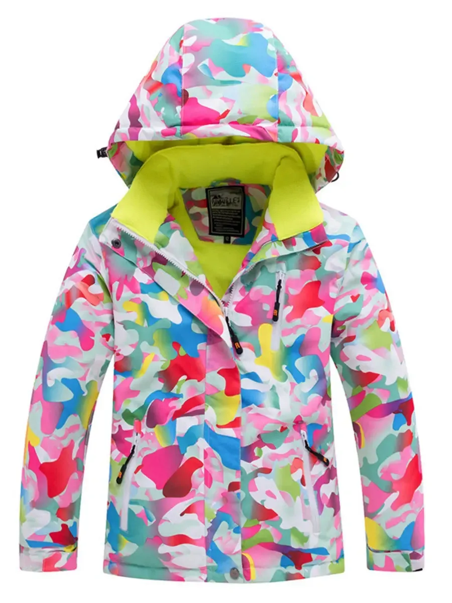 Girl Skiing Snowboarding Insulated Jacket