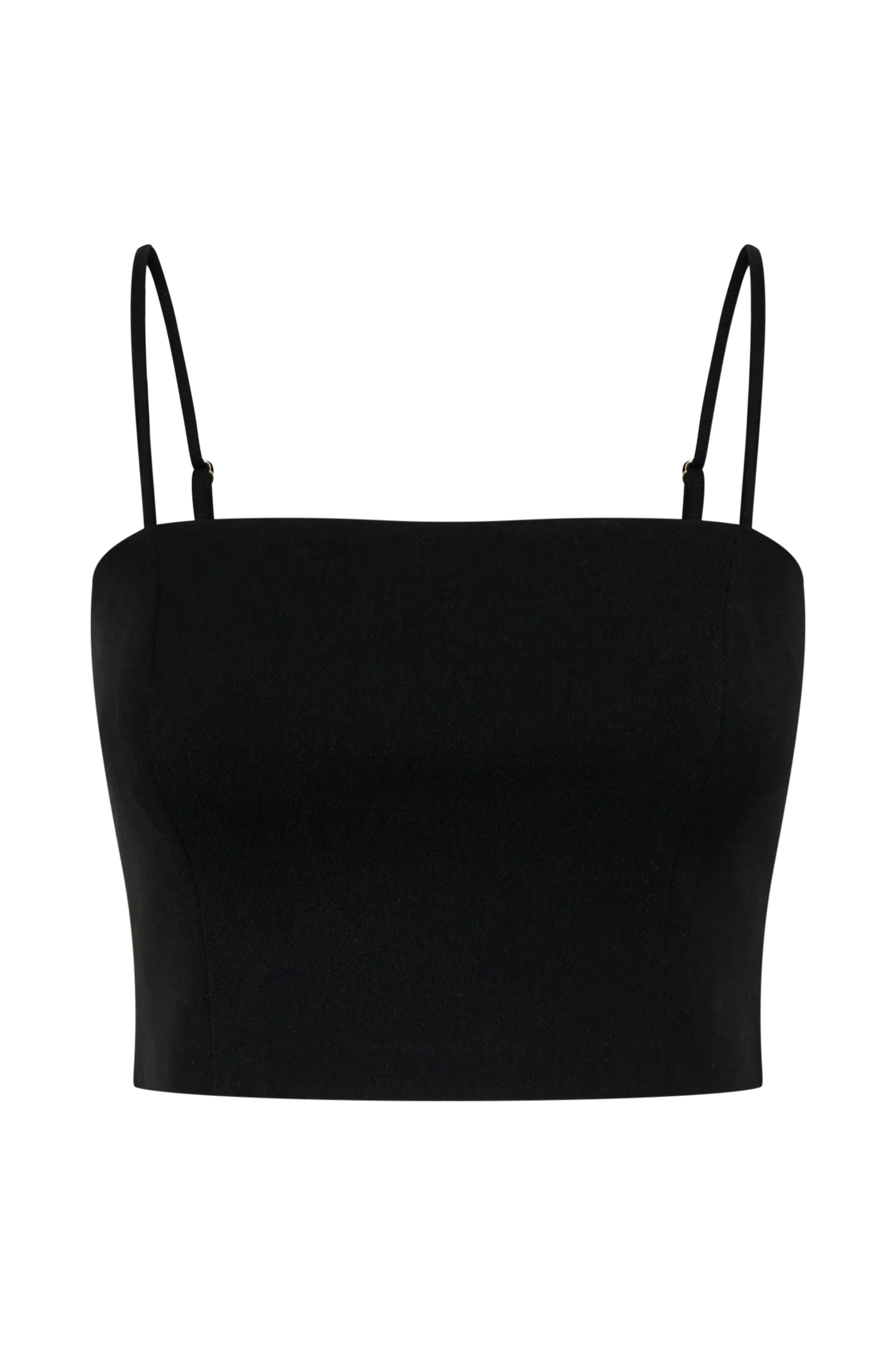 Grace Suiting Crop Top - Black