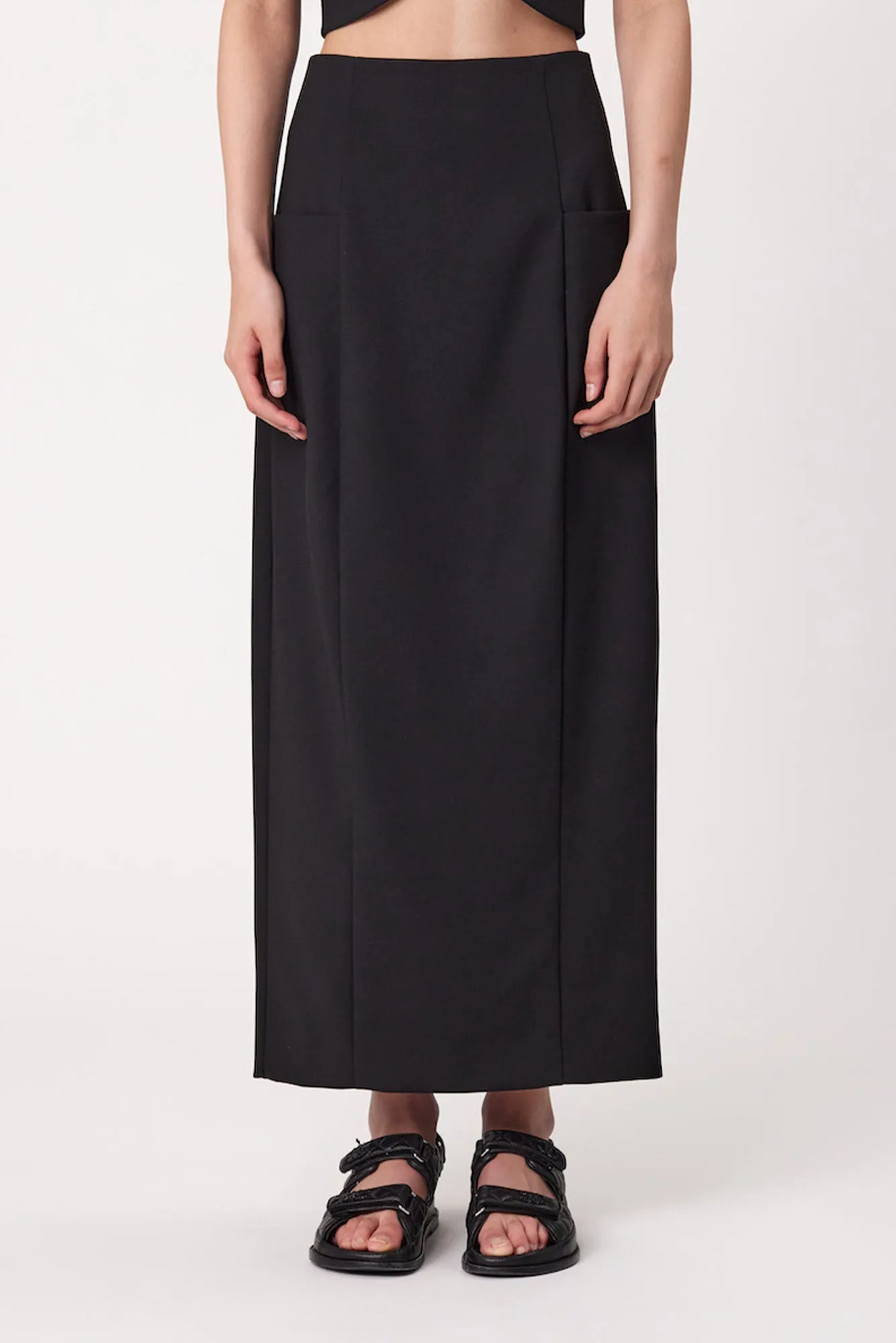 HARLOW MAXI SKIRT - BLACK