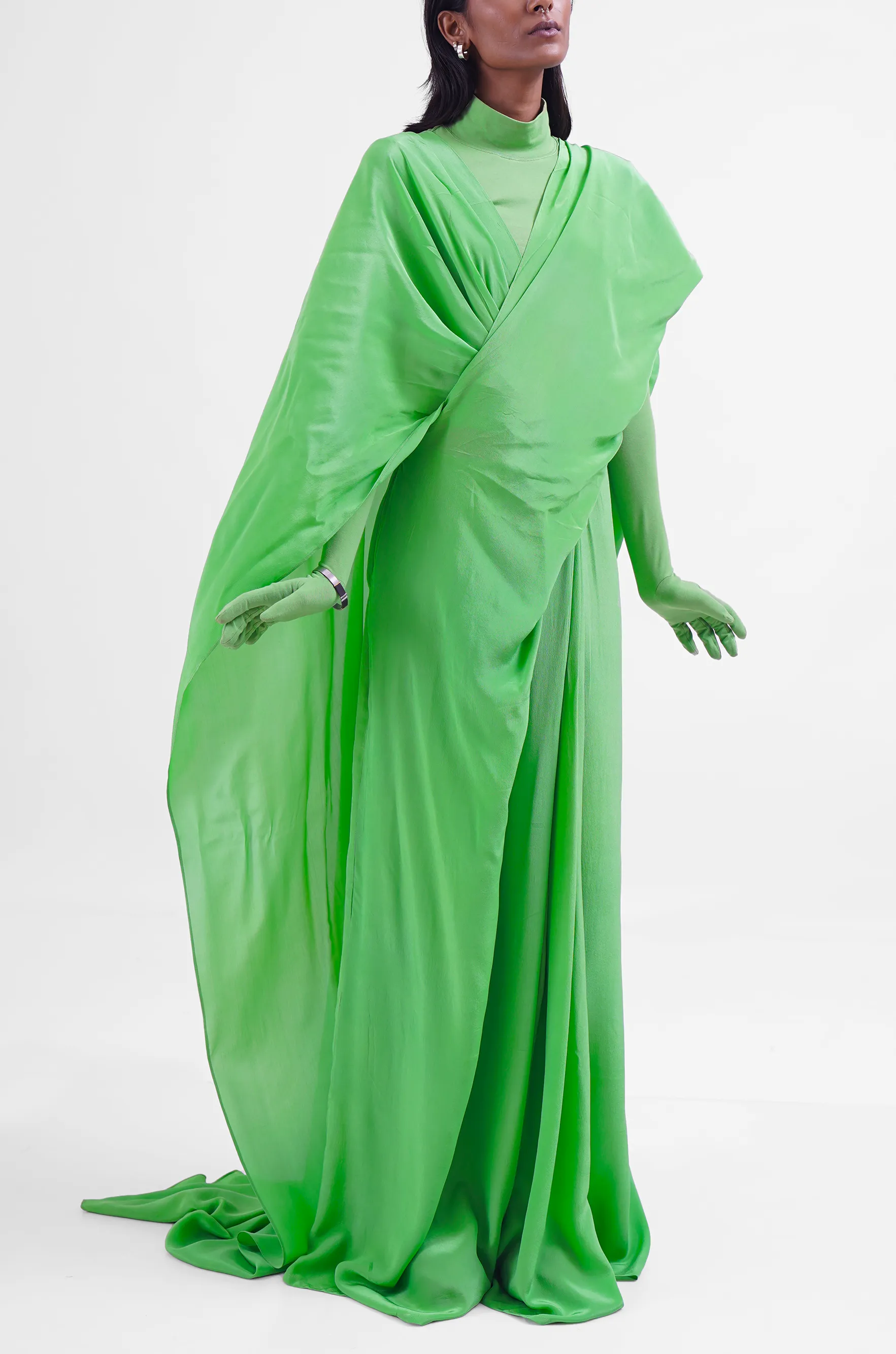 Hybrid Sari-Pants (Green)