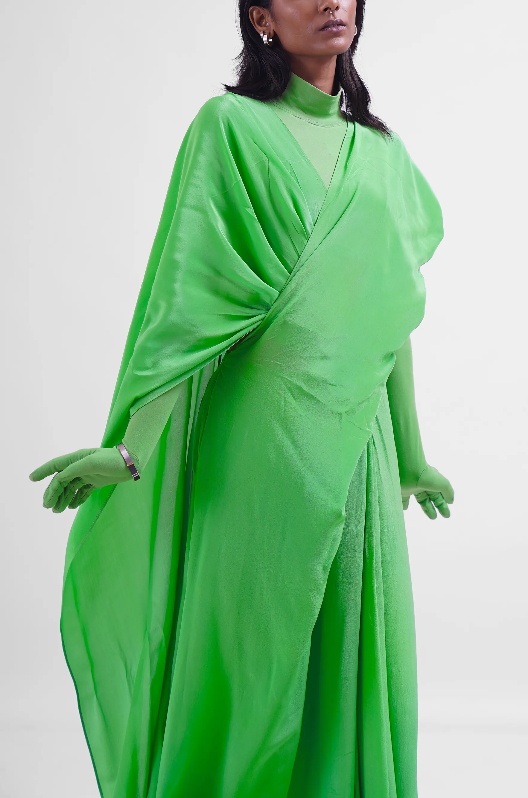 Hybrid Sari-Pants (Green)