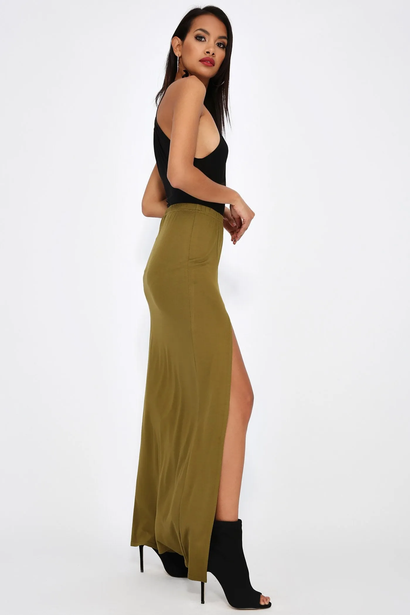 Kale Split Maxi Skirt