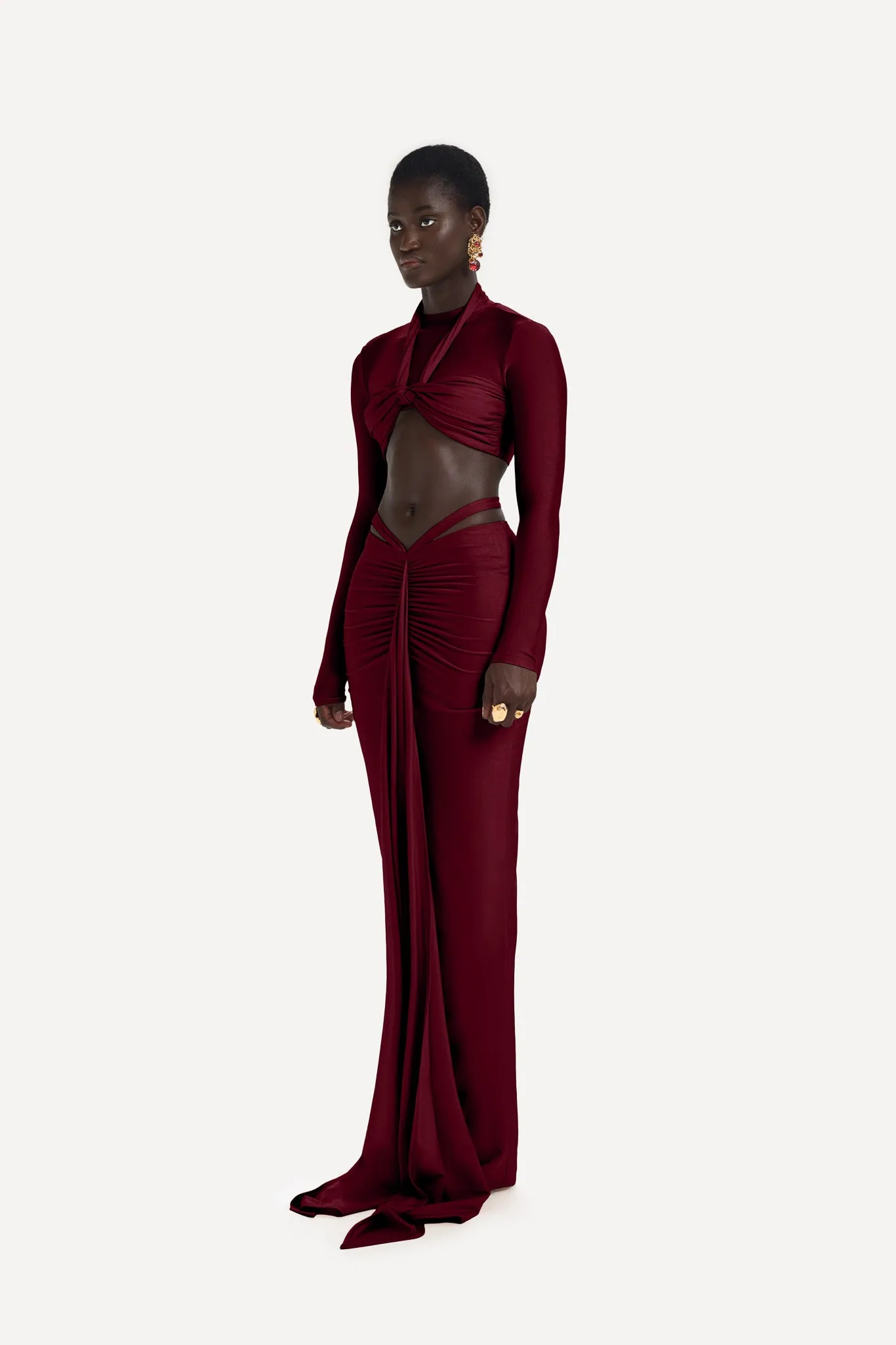 Kesh Maxi Skirt - Fine Wine