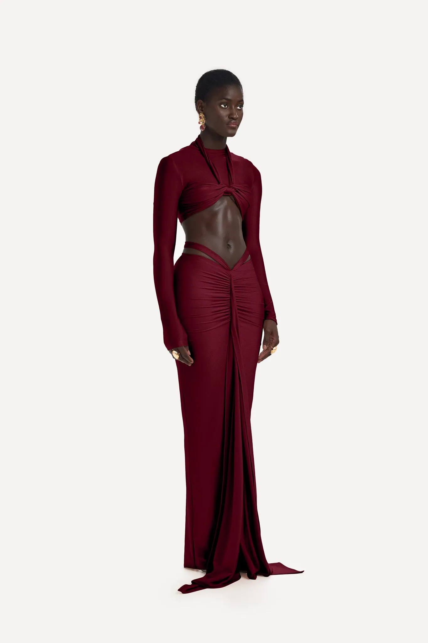 Kesh Maxi Skirt - Fine Wine