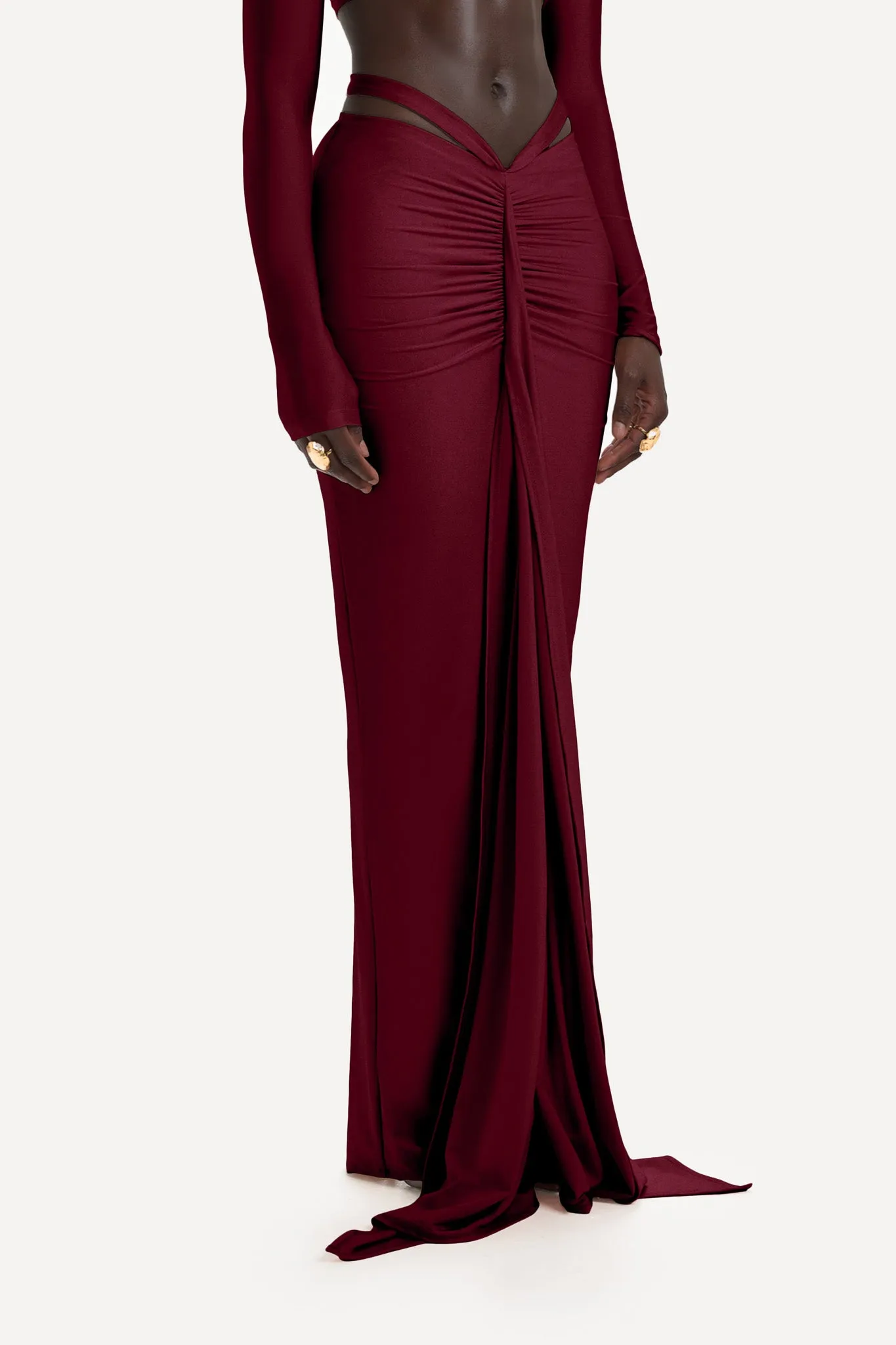 Kesh Maxi Skirt - Fine Wine